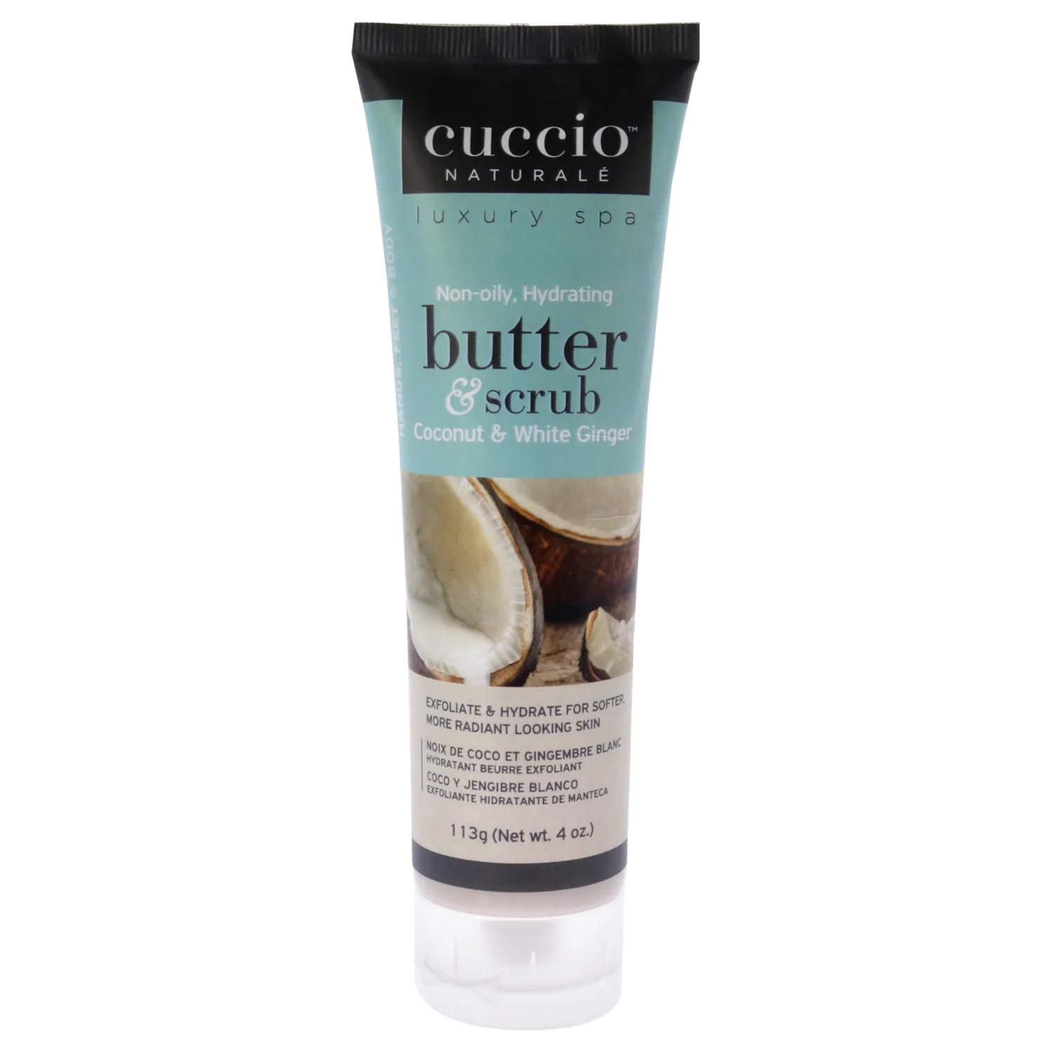 Cuccio Naturale Butter Scrub Coconut and White Ginger 118ml / 4 oz