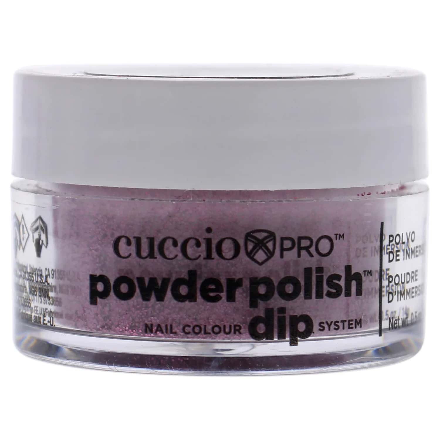 Cuccio Barbie Pink Glitter Dip Powder Nail Polish 0.5 oz