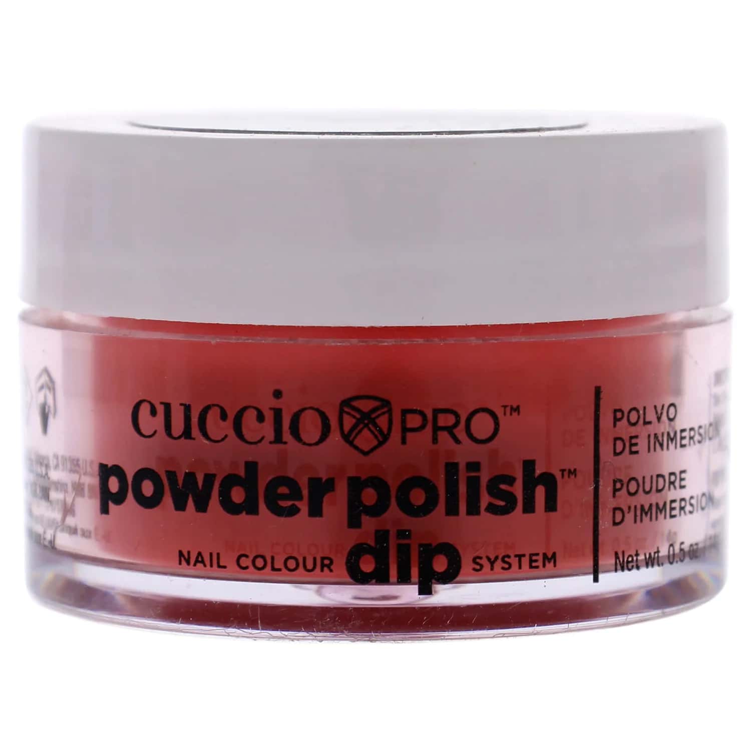 Cuccio Pro Powder Polish - Red with Orange Undertones 0.5 oz