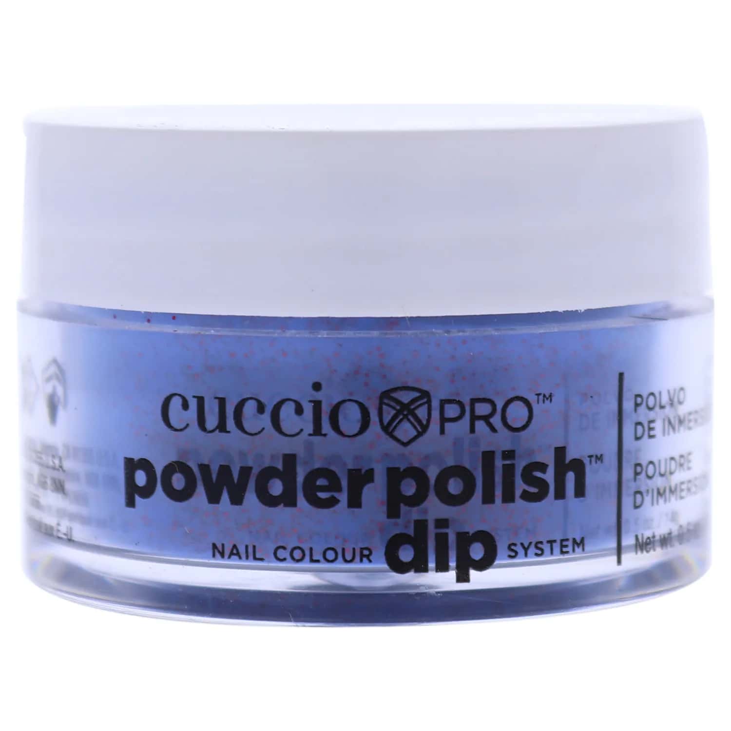 Cuccio Pro Powder Polish Nail Colour Dip System - Purple with Red Glitter 0.5 oz