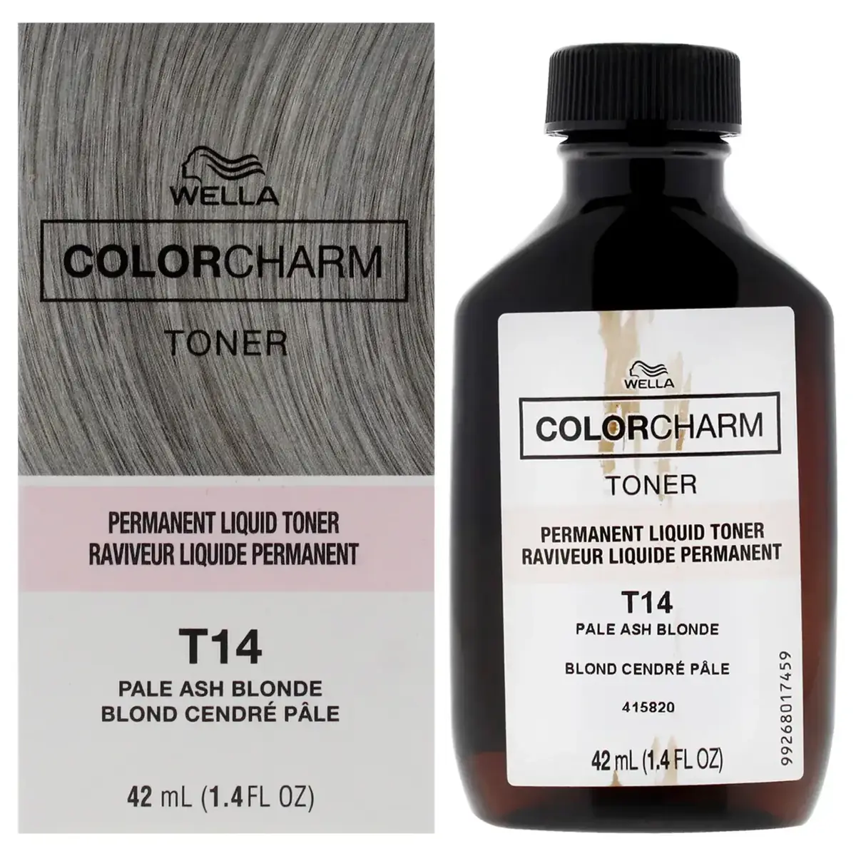 Wella Color Charm T14 Pale Ash Blonde Permanent Liquid Toner 1.4 oz