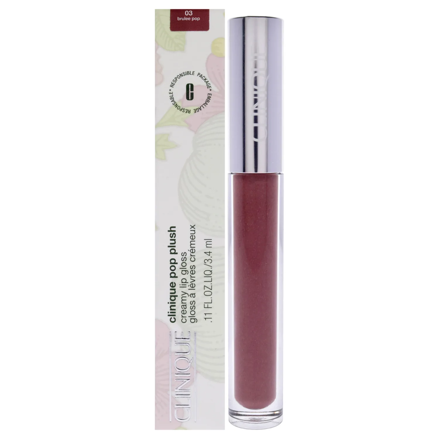 Clinique Pop Plush Creamy Lip Gloss - 03 Brulee Pop 0.11 oz