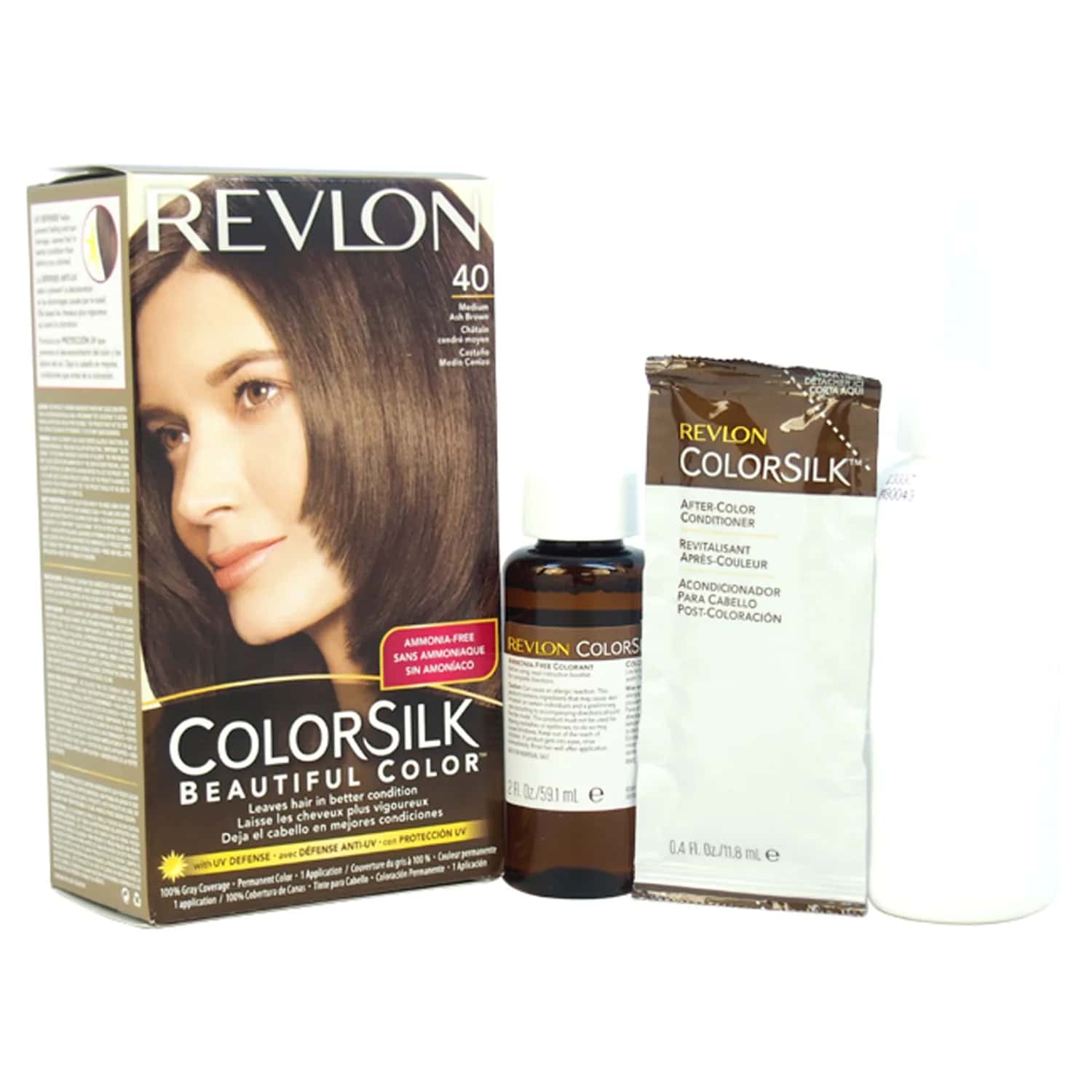 Revlon Colorsilk Beautiful Color 40 Medium Ash Brown 4.4 oz