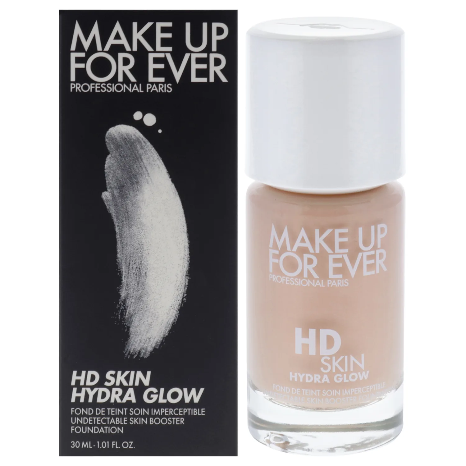 Make Up For Ever HD Skin Hydra Glow - 1R12 Cool Ivory Foundation 1 oz