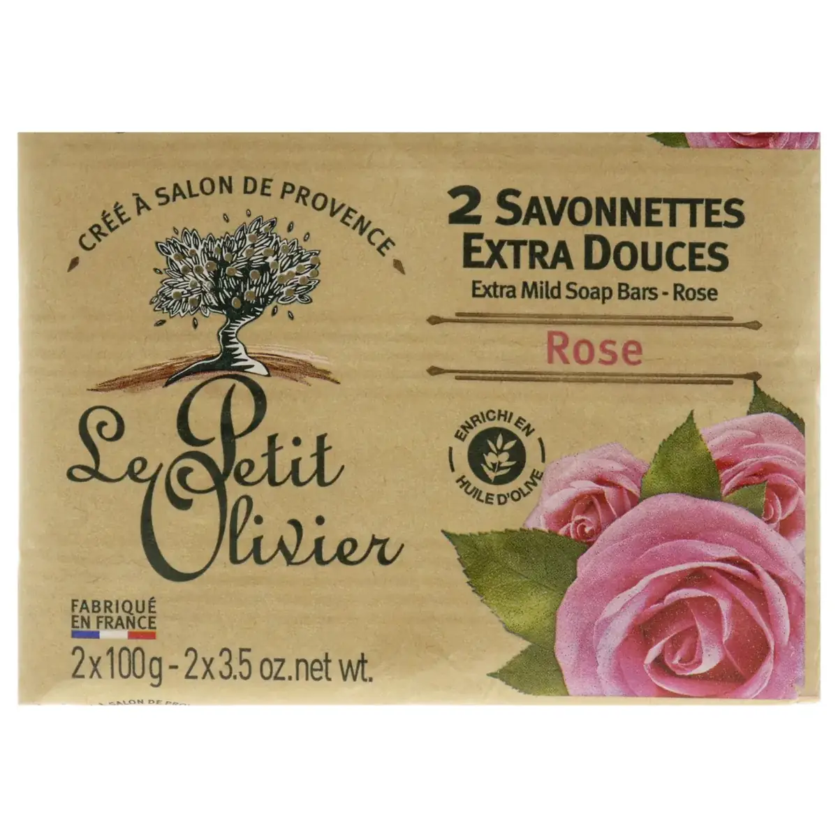 Le Petit Olivier Extra Mild Soaps - Rose 104ml / 3.5 oz