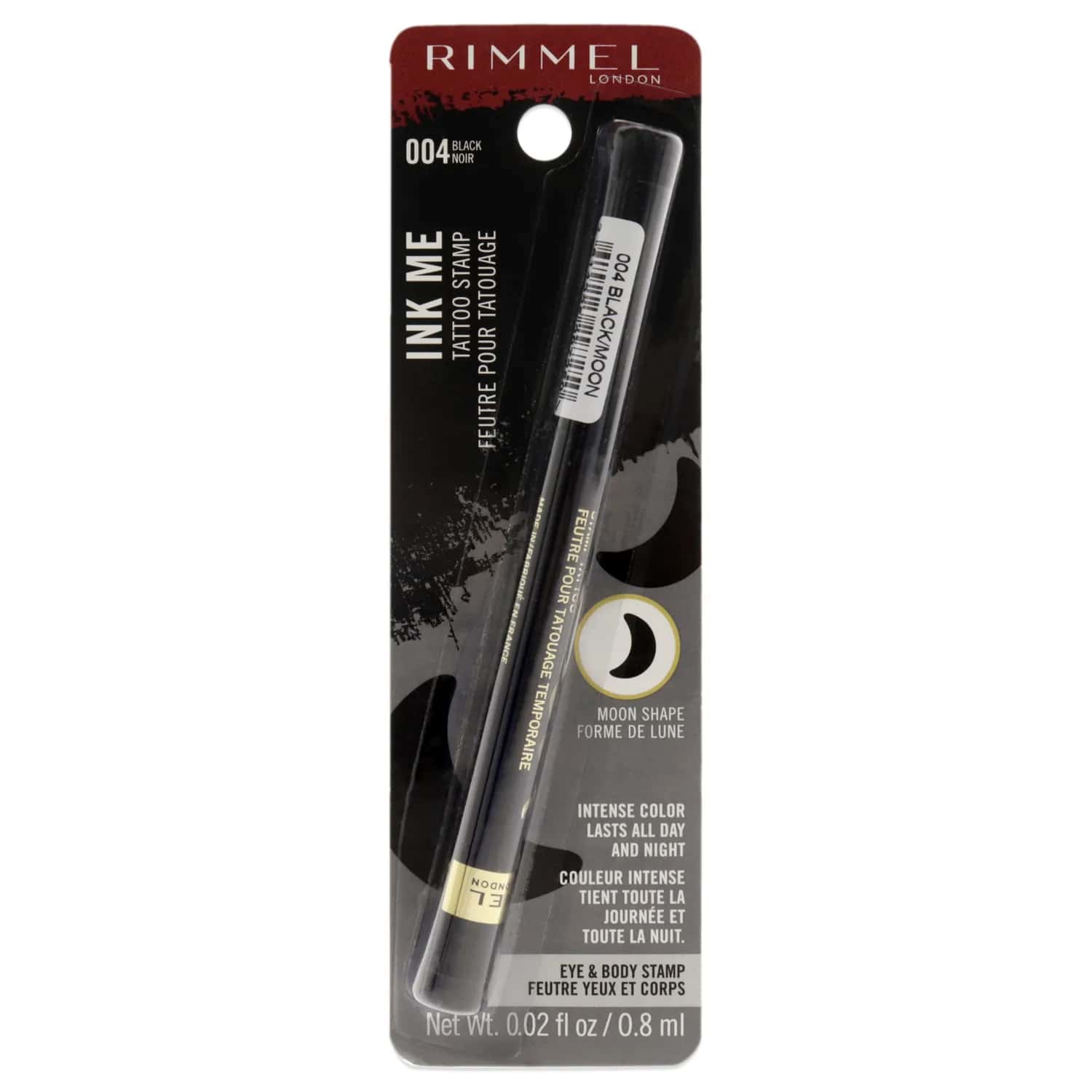 Rimmel London Ink Me Tatto Stamp Eyes and Body - 004 Black Moon Shape