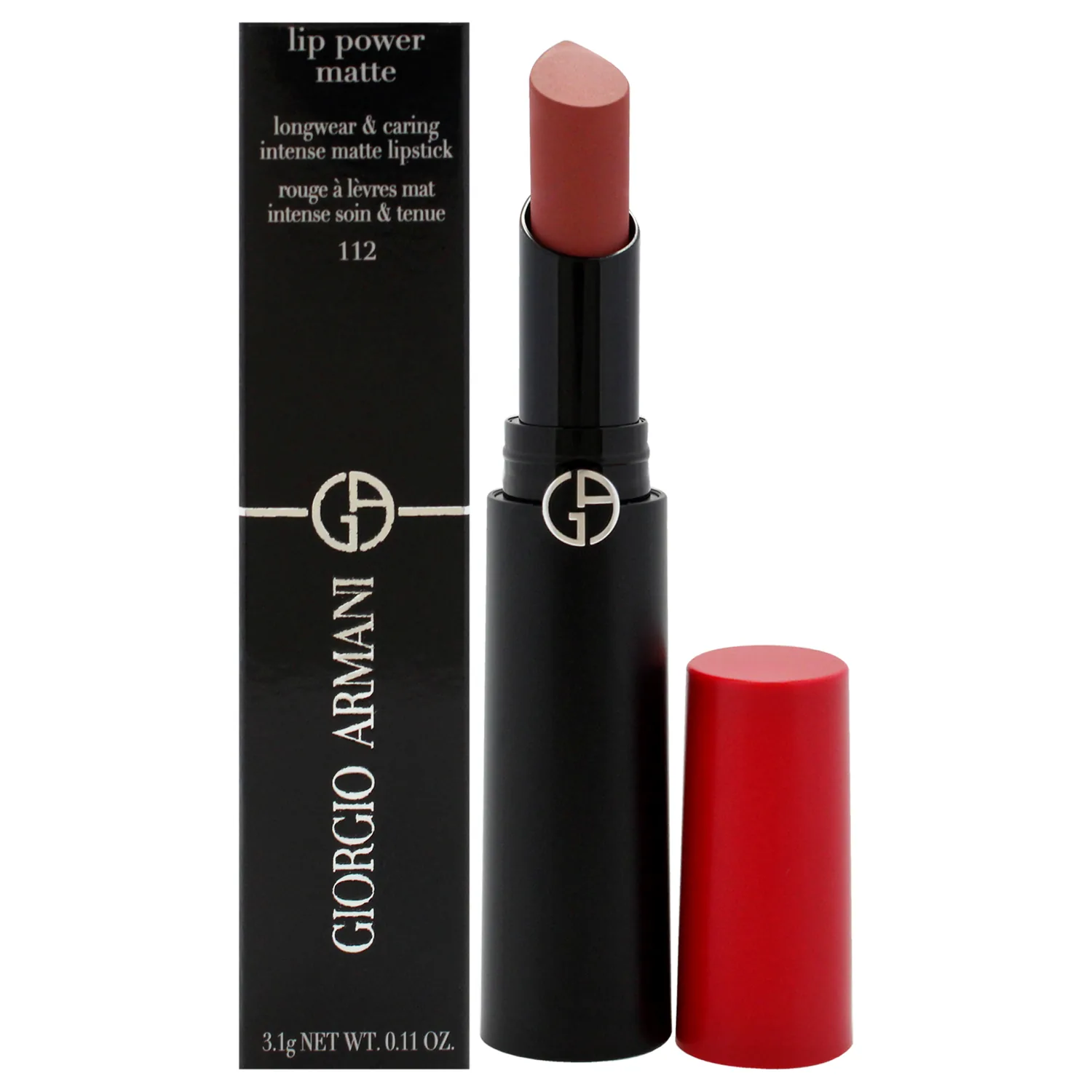 Giorgio Armani Lip Power 112 Stylish Matte Lipstick 0.11 oz