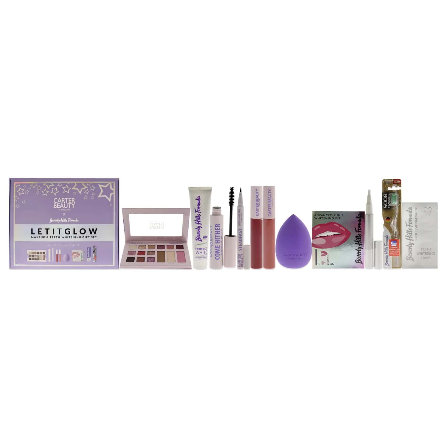 Carter Beauty Let It Glow Make Up and Teeth Whitening Gift Set 8ml / 0.26 oz for Women