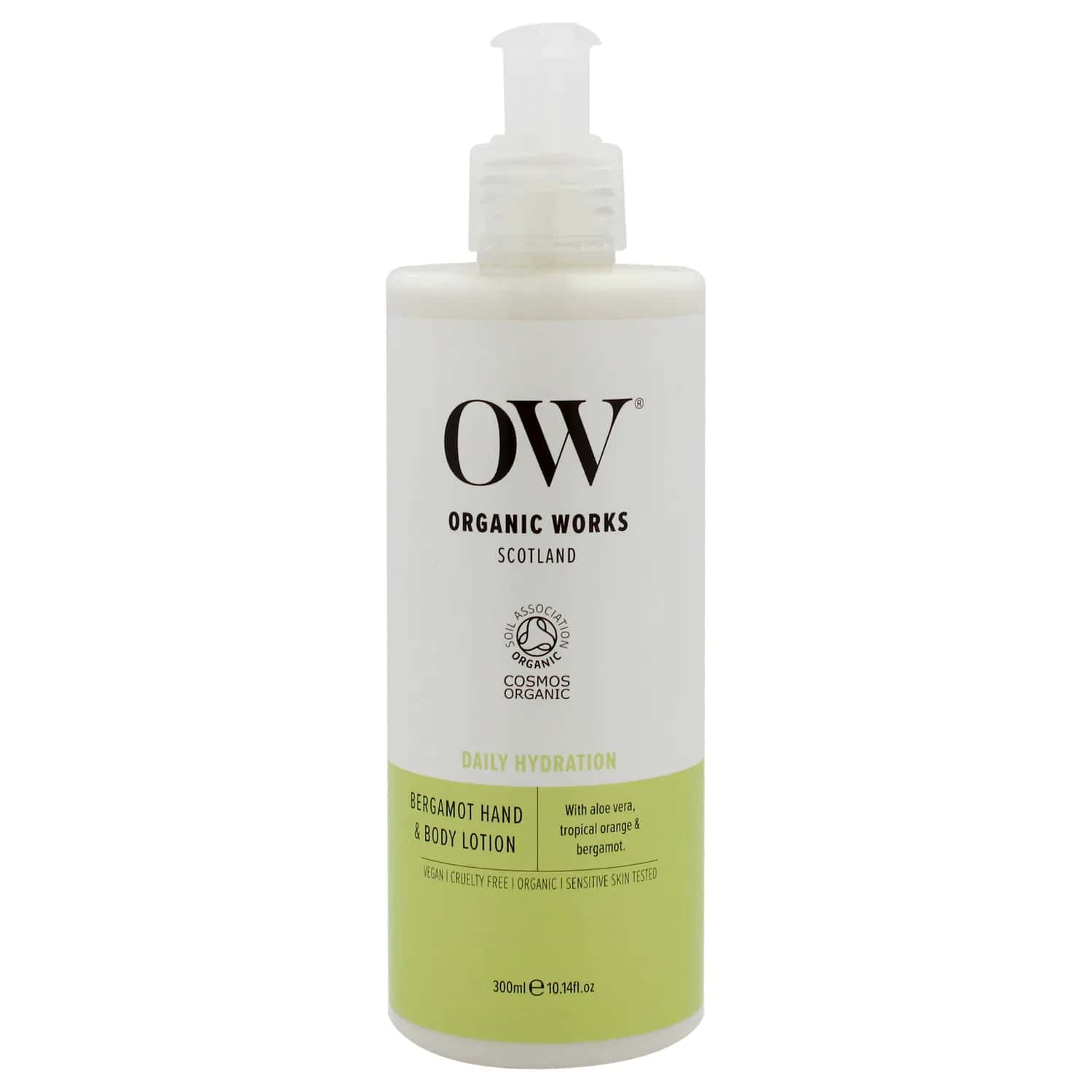 Organic Works Daily Hydration Hand and Body Lotion - Bergamot 300ml /
