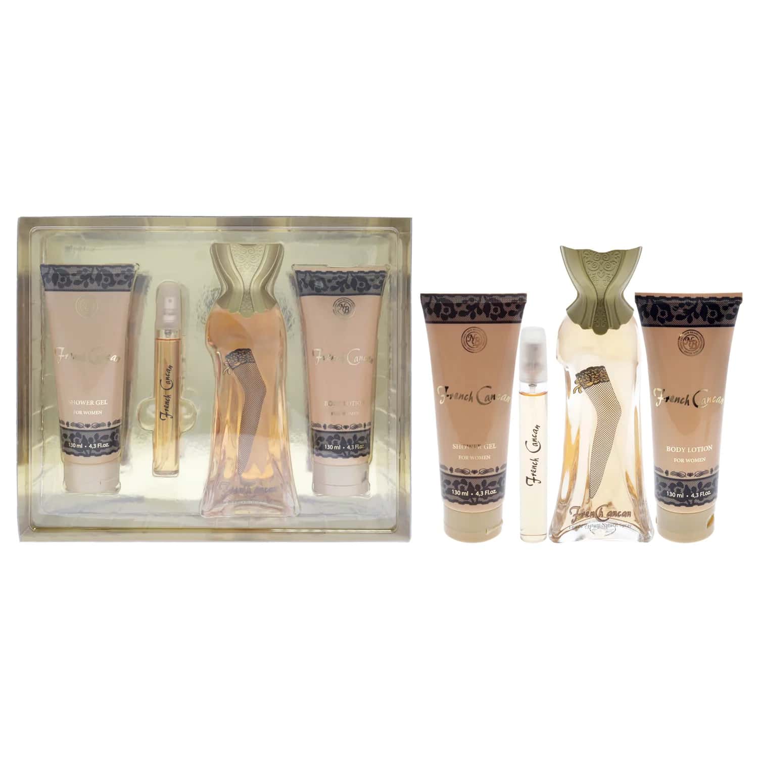 New Brand French Cancan Gift Set 100ml / 3.4 oz / 4 pc for Women