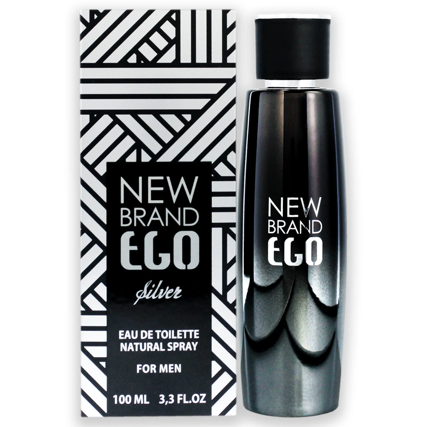 New Brand Ego Silver Eau de Toilette 100ml / 3.3 oz for Men