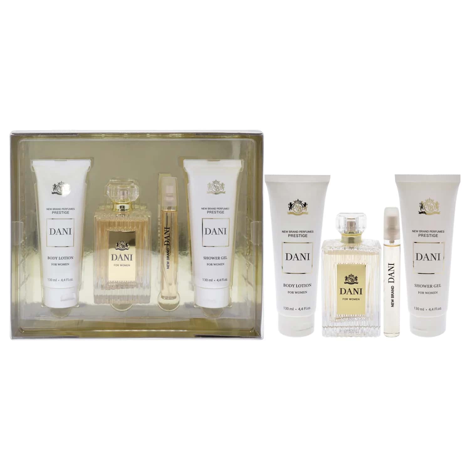 New Brand Prestige Dani Fragrance Gift Set 100ml / 3.4 oz / 4 pc for Women
