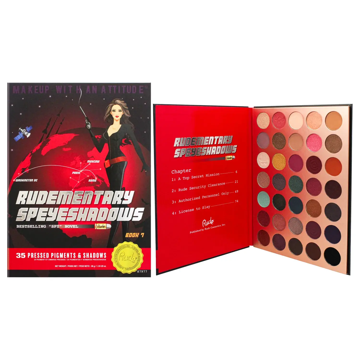 Rude Cosmetics Rudementary SpeyeShadows Book 7 Eyeshadow Palette 1.33