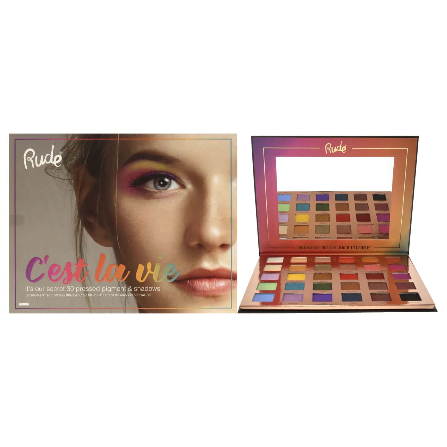 Rude Cosmetics C'est la Vie Eyeshadow Palette 1.13 oz