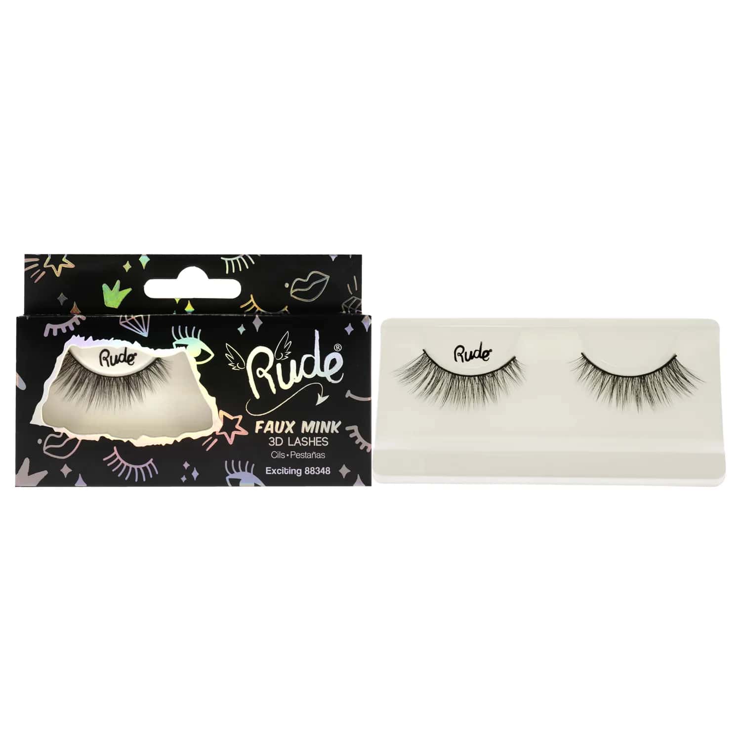 Rude Cosmetics Essential Faux Mink 3D Lashes - Exciting False