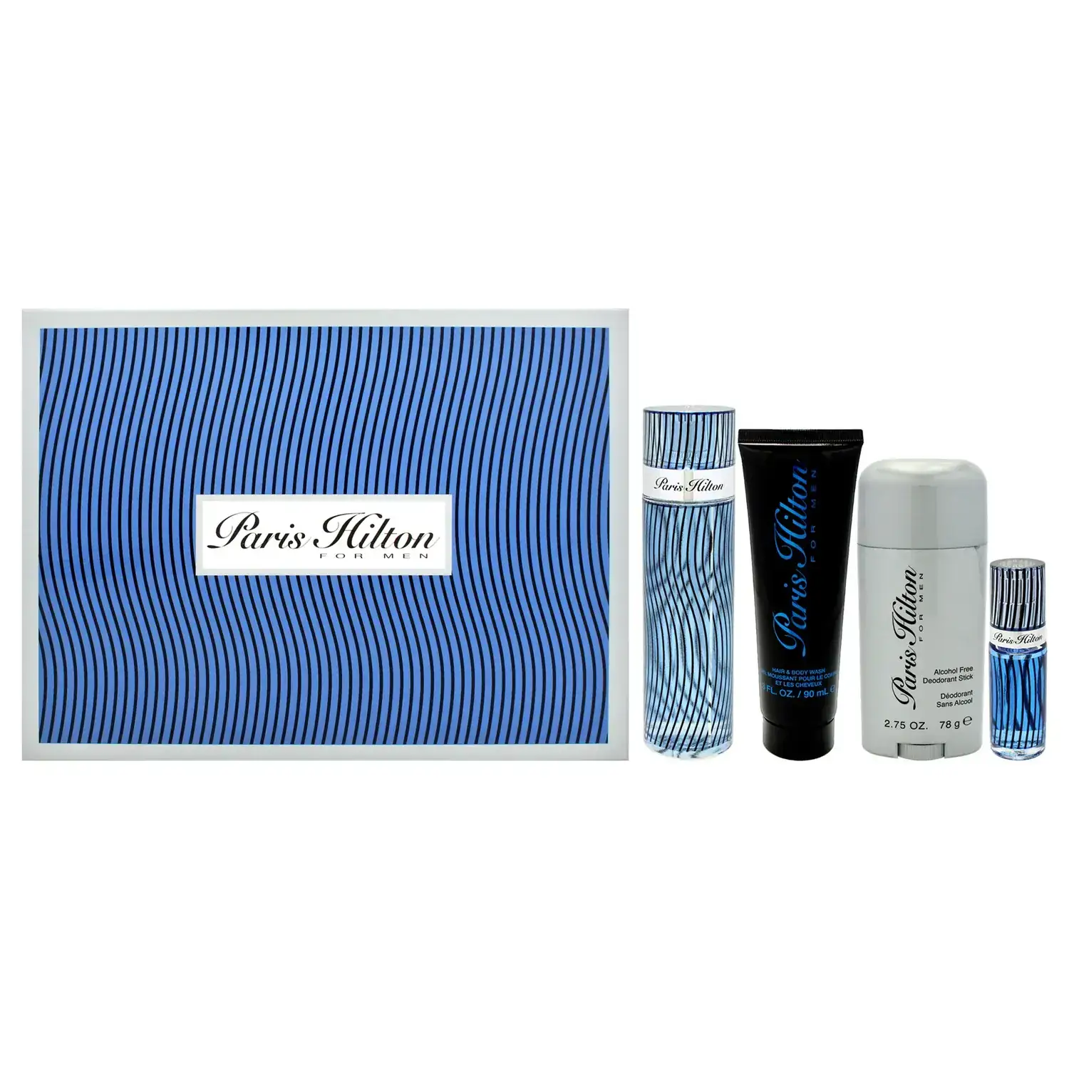 Paris Hilton Fragrance Gift Set 100ml / 3.4 oz / 4 pc for Men