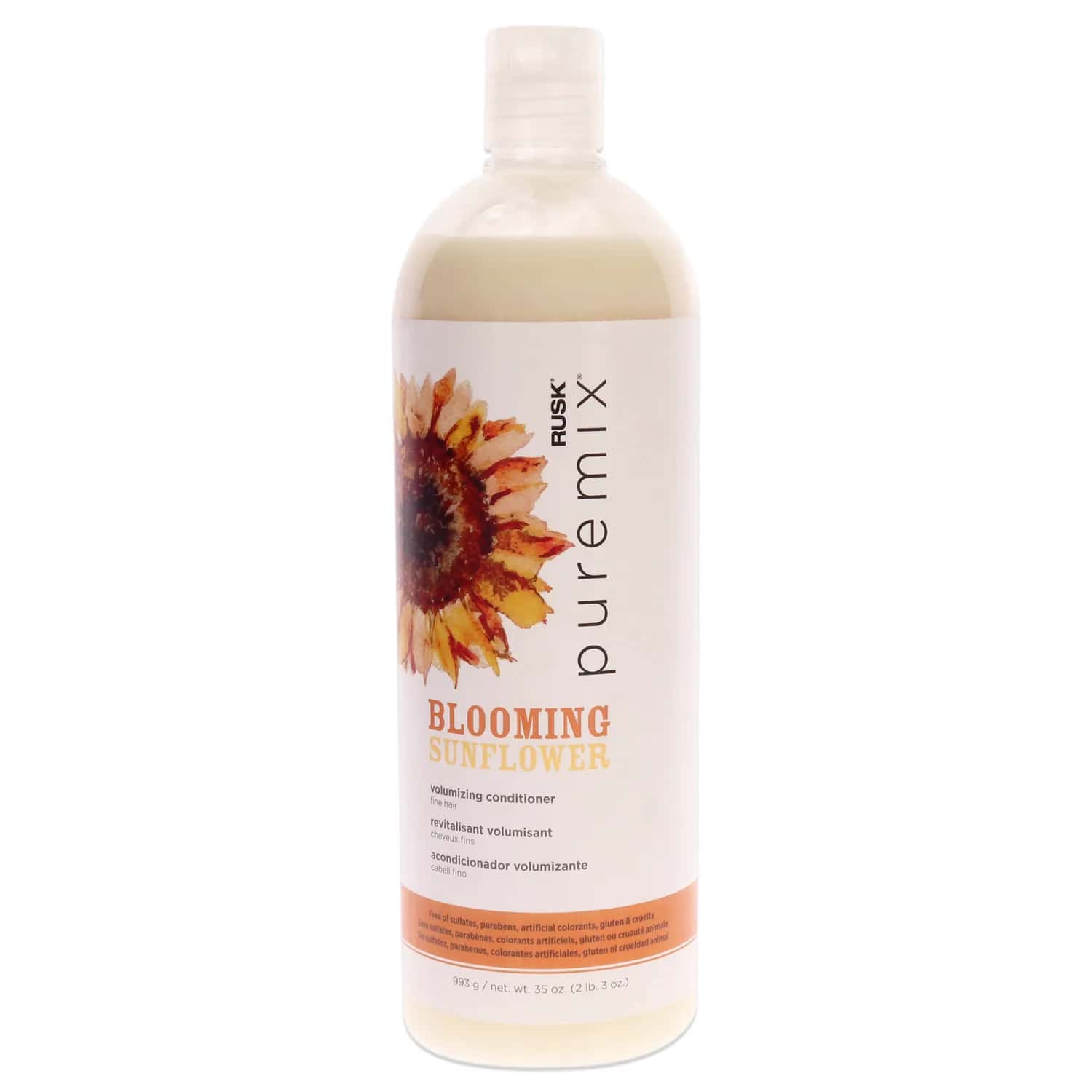 Rusk Puremix Blooming Sunflower Volumizing Conditioner 1035ml / 35 oz