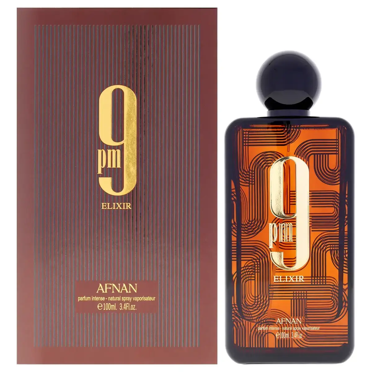 Afnan 9 PM Elixir Extrait de Parfum 100ml / 3.4 oz for Unisex