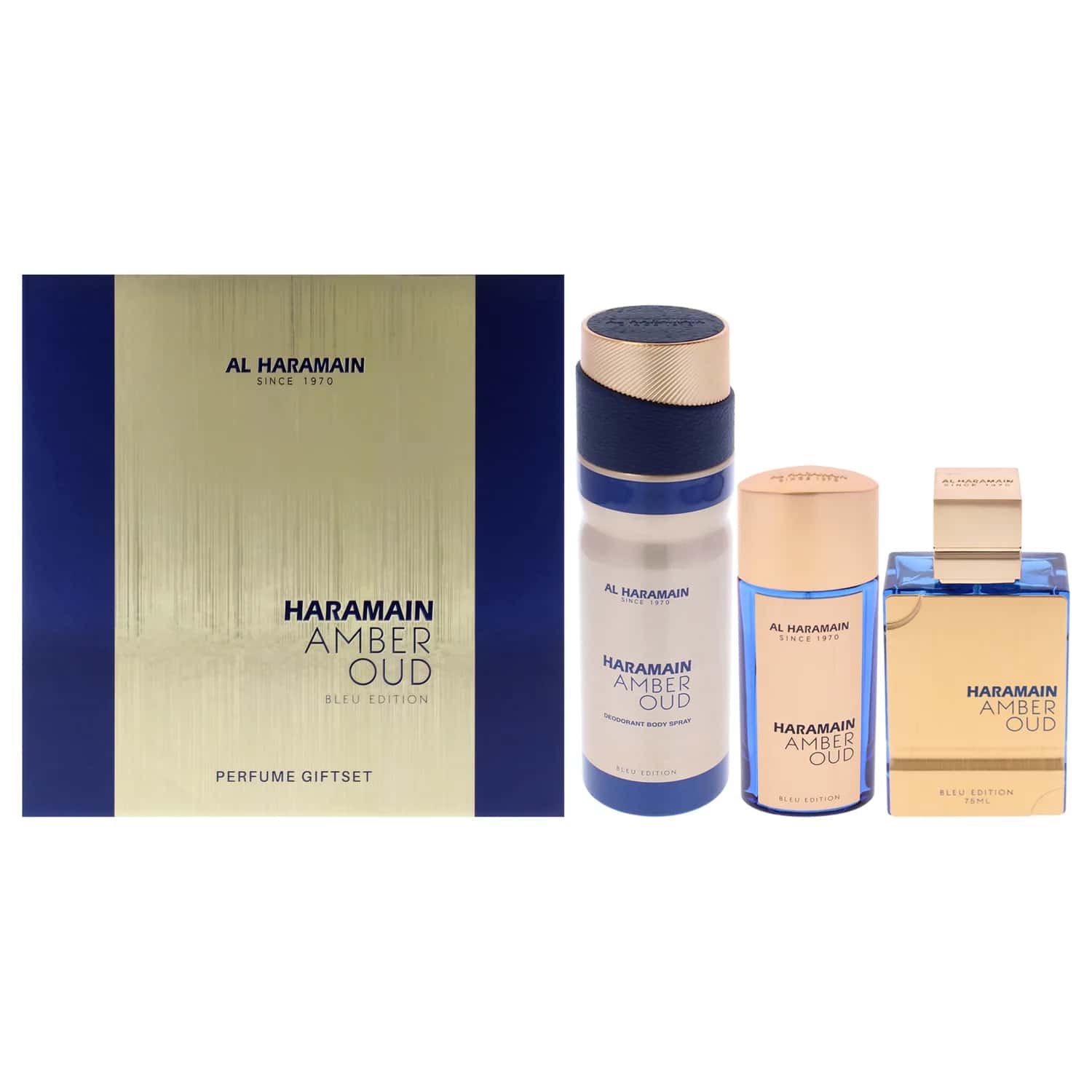 Al Haramain Amber Oud Bleu Edition Fragrance Gift Set 75ml / 2.5 oz