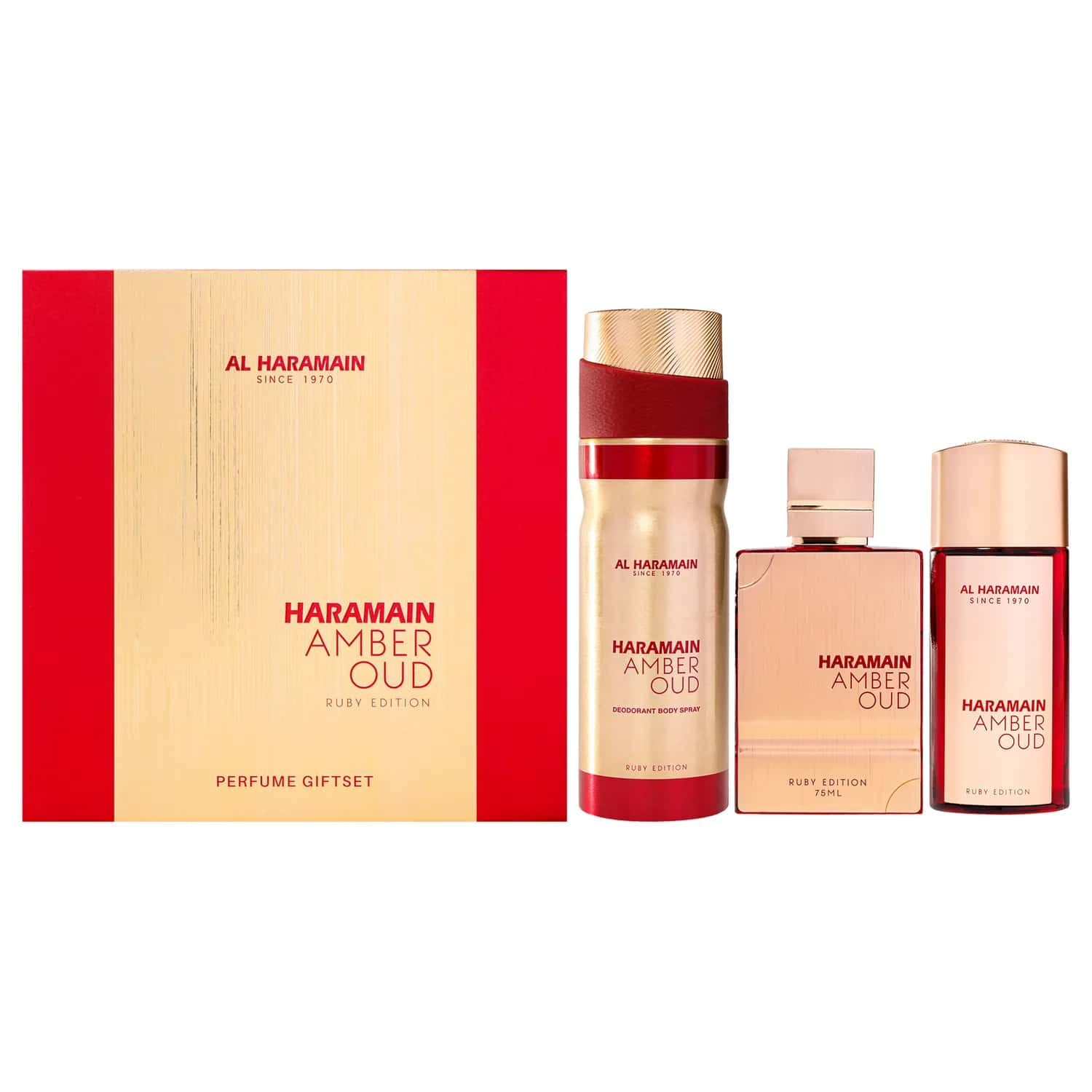 Al Haramain Amber Oud - Ruby Edition Fragrance Gift Set 75ml / 2.5 oz
