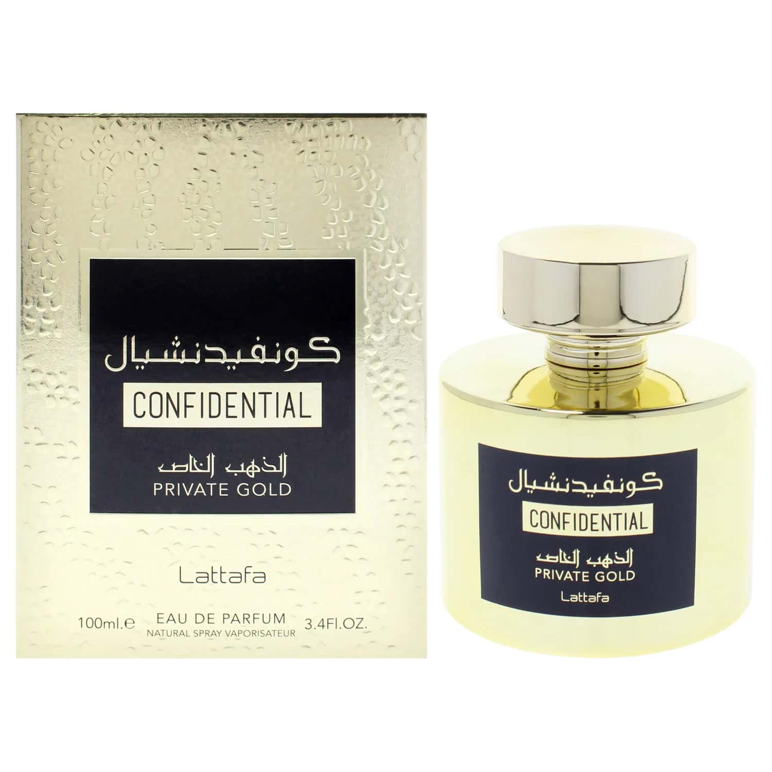 Lattafa Confidential Private Gold Eau de Parfum 100ml / 3.4 oz for