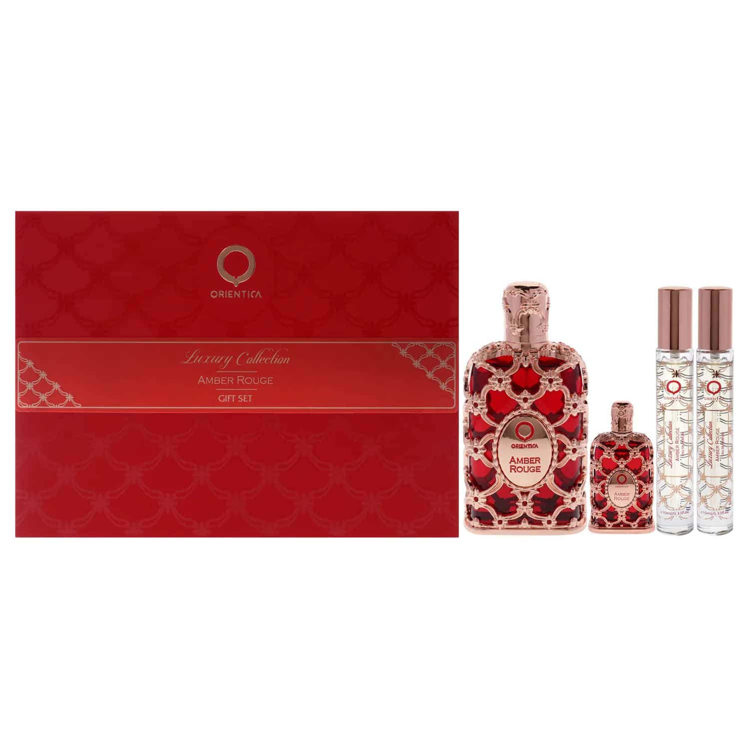 Orientica Amber Rouge Fragrance Gift Set 80ml / 2.7 oz / 4 pc for