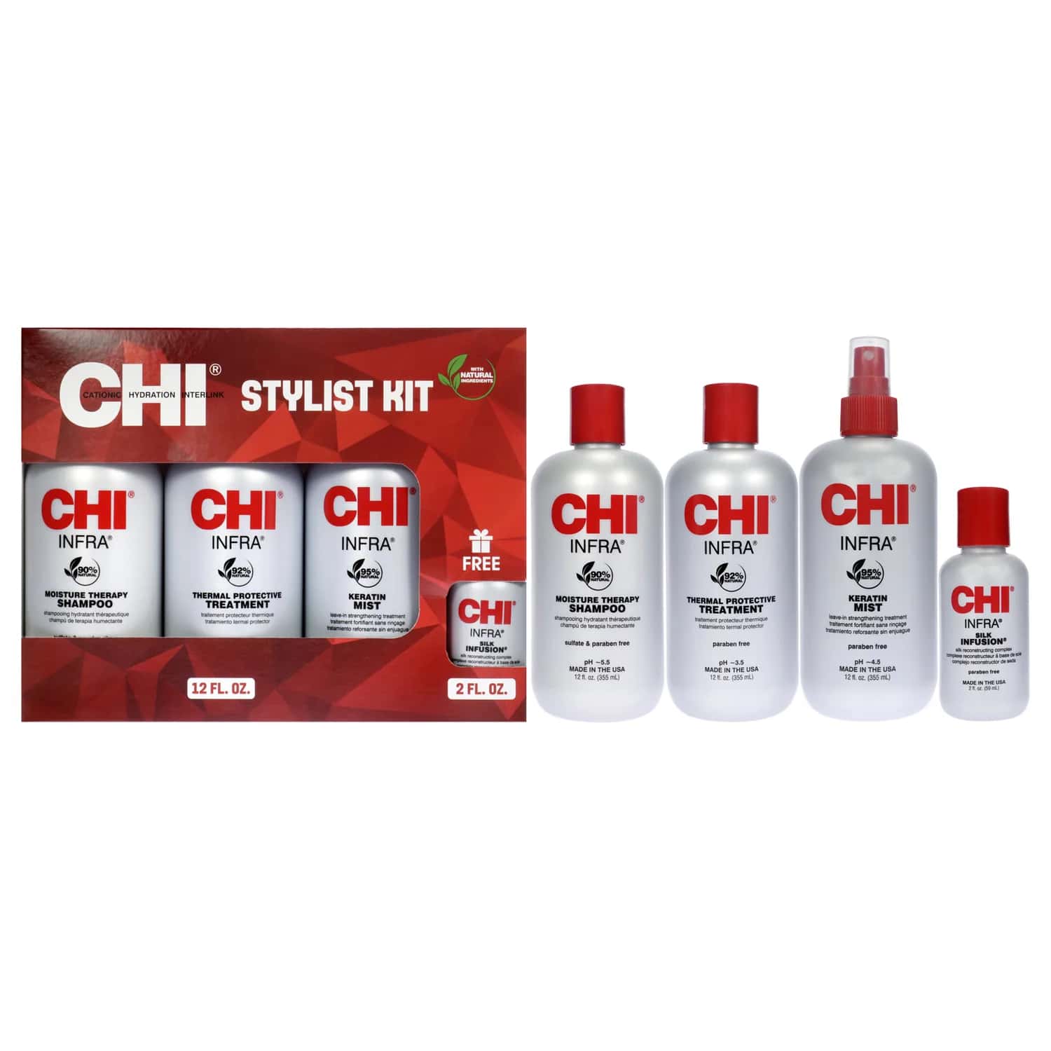 CHI Home Stylist Kit Hair Care Gift Set 12 oz / 4 pc
