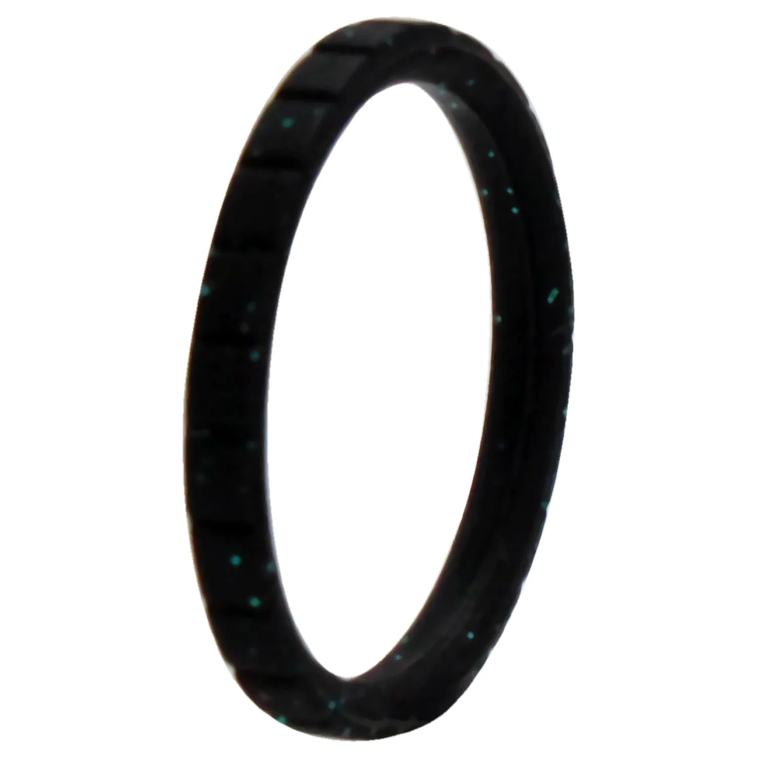 ROQ Silicone Rubber Wedding Ring Horizontal Lines for Women