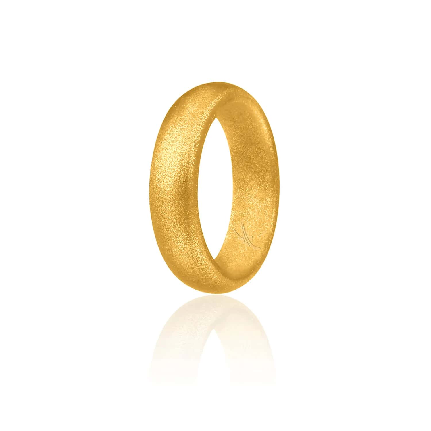 ROQ Dome Solid Glitter & Metallic Silicone Wedding Band for Women