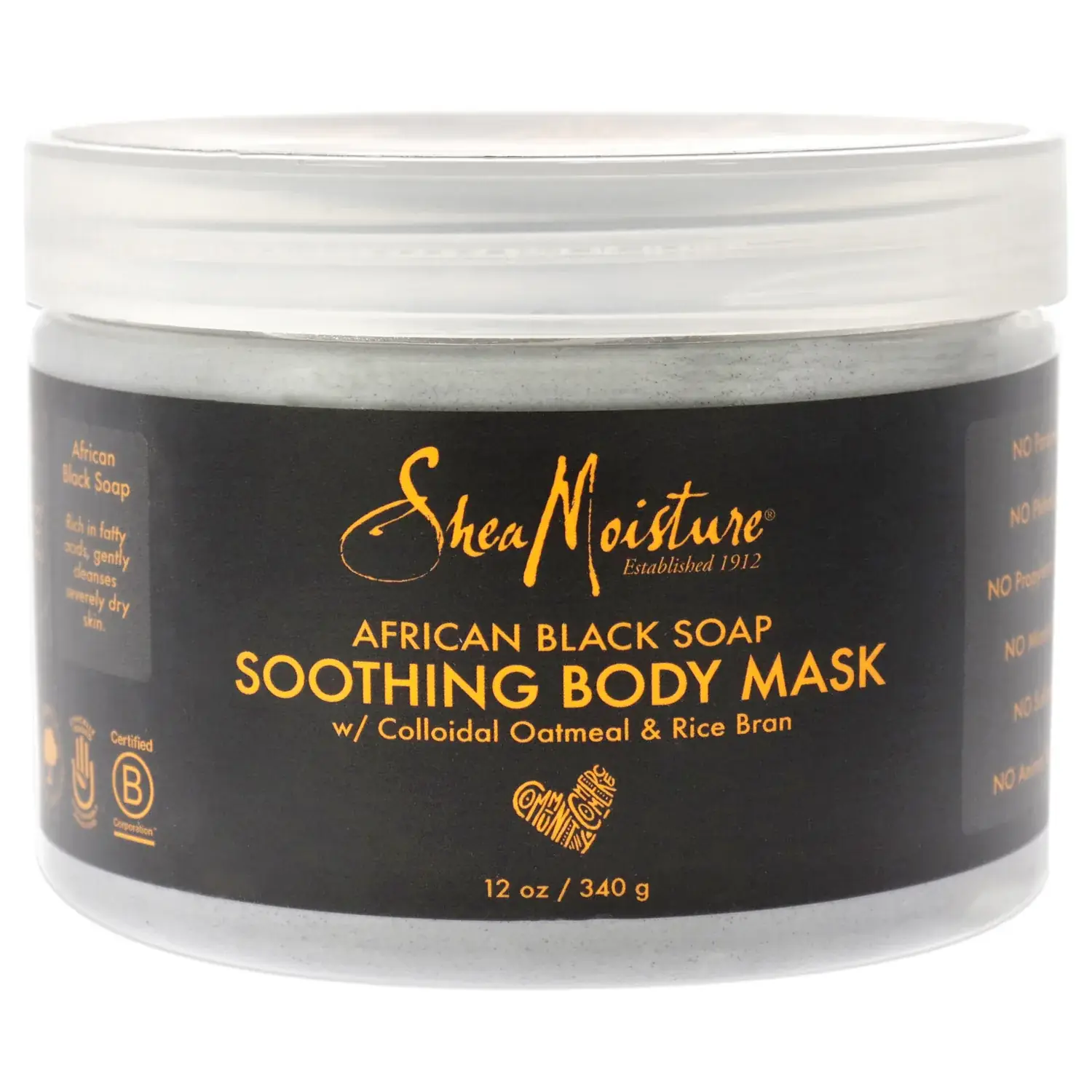 Shea Moisture African Black Soap Soothing Body Mask 355ml / 12 oz
