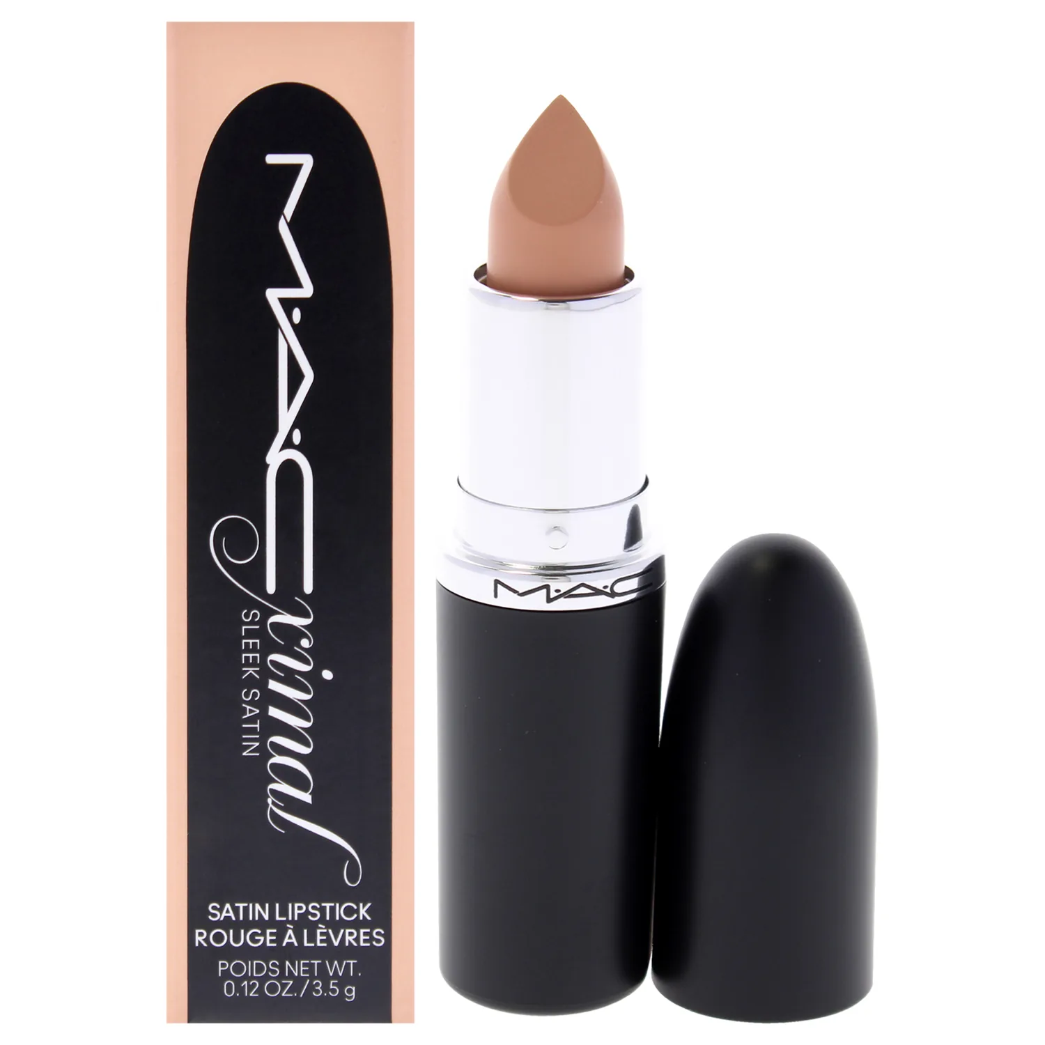 MAC M.A.Cximal Sleek Satin - 833 Crème d'Nude Lipstick 0.12 oz