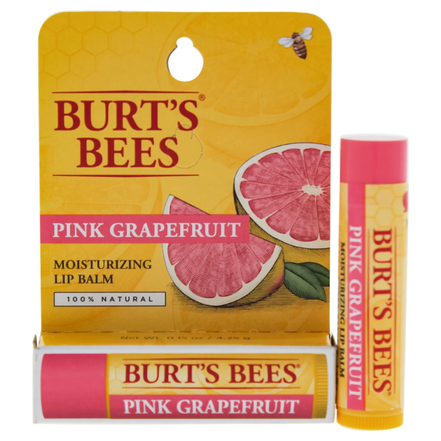 Burt's Bees Pink Grapefruit Moisturizing Lip Balm 4ml / 0.15 oz