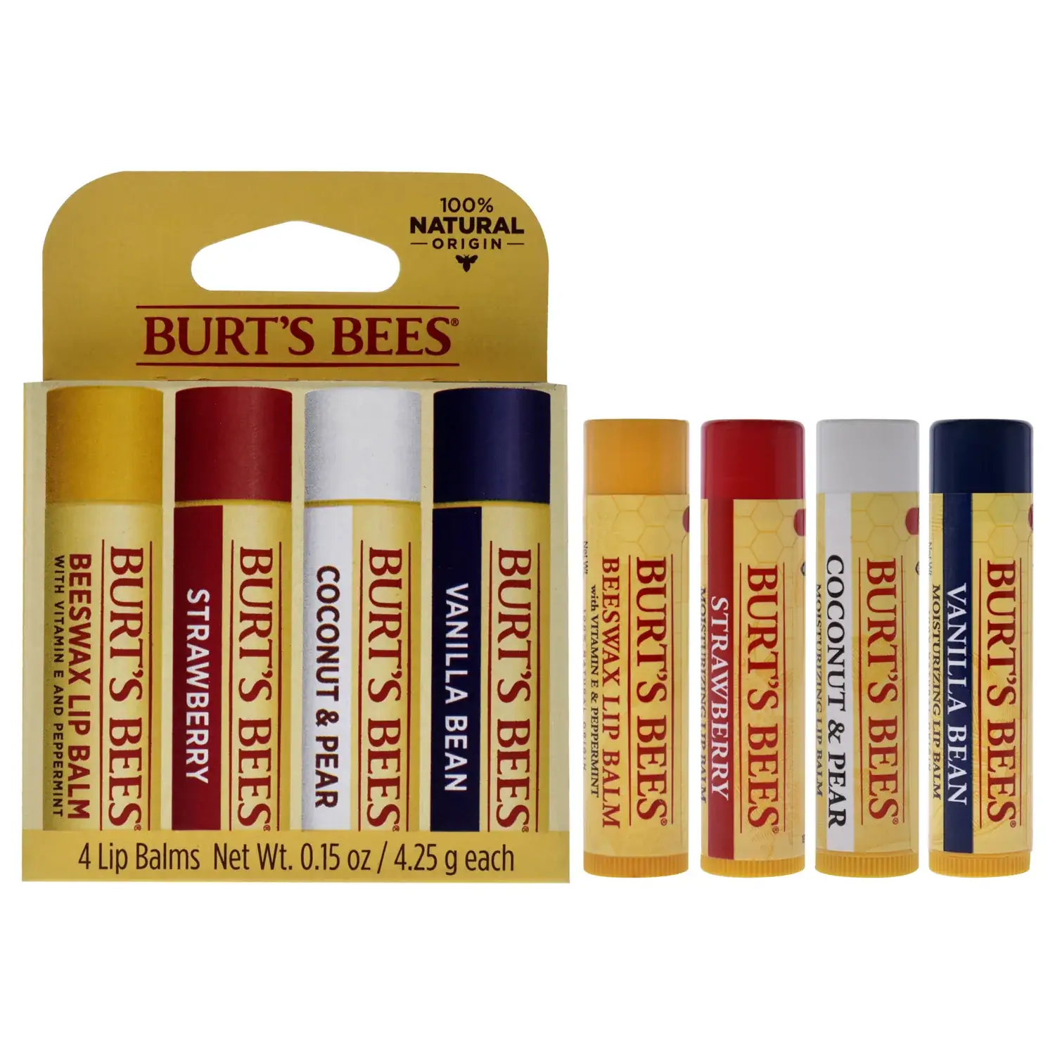 Burt's Bees Best of Moisturizing Lip Balm Set 4ml / 0.15 oz