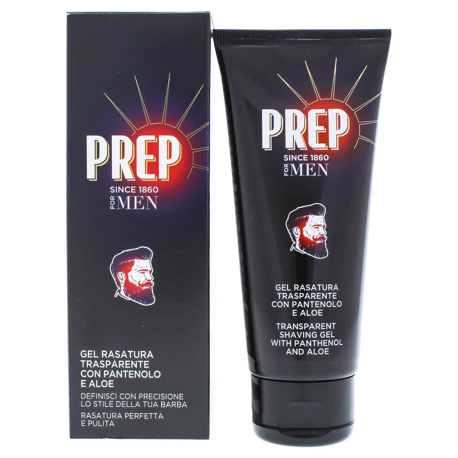Prep Transparent with Panthenol and Aloe Shaving Gel 3.4 oz for Men