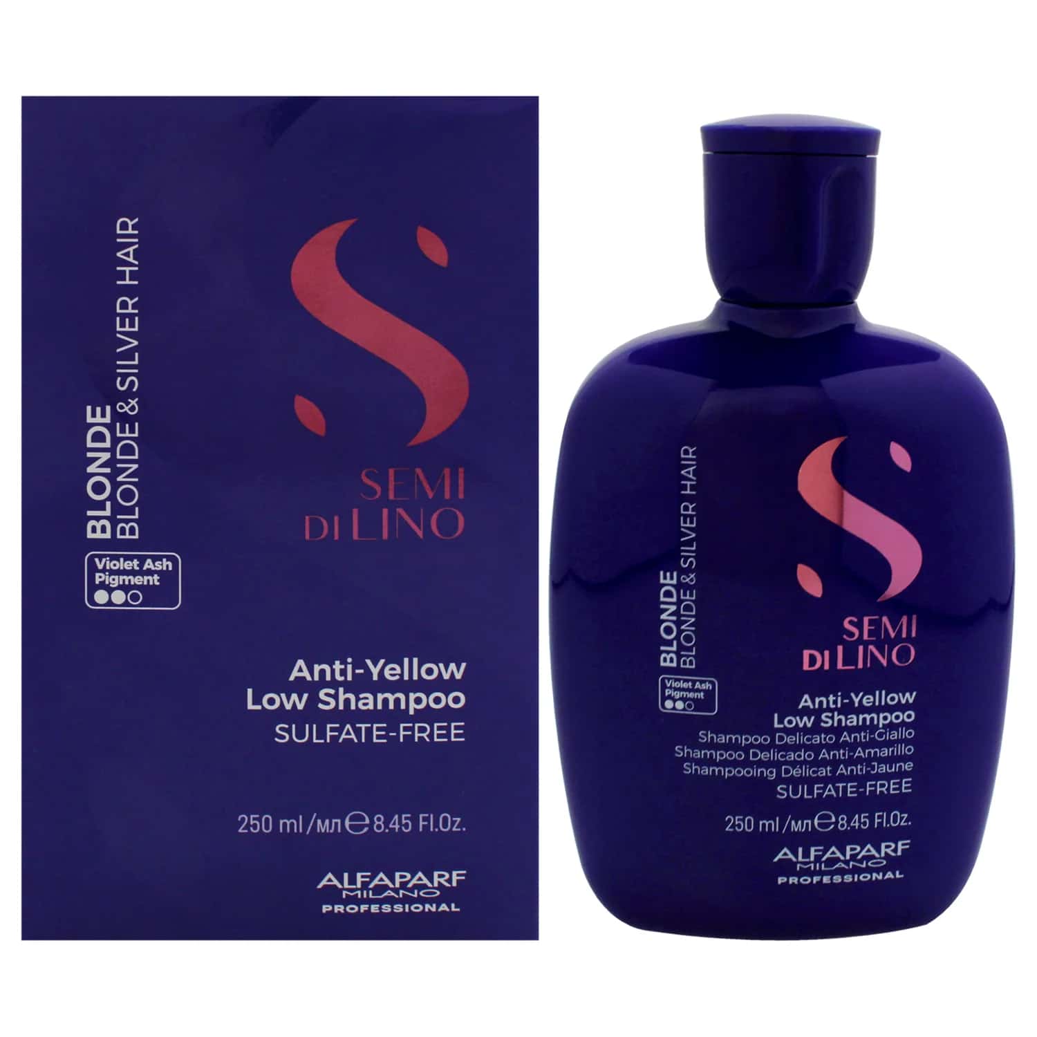 Alfaparf Milano Semi di Lino Anti-Yellow Purple Shampoo 250ml / 8.45