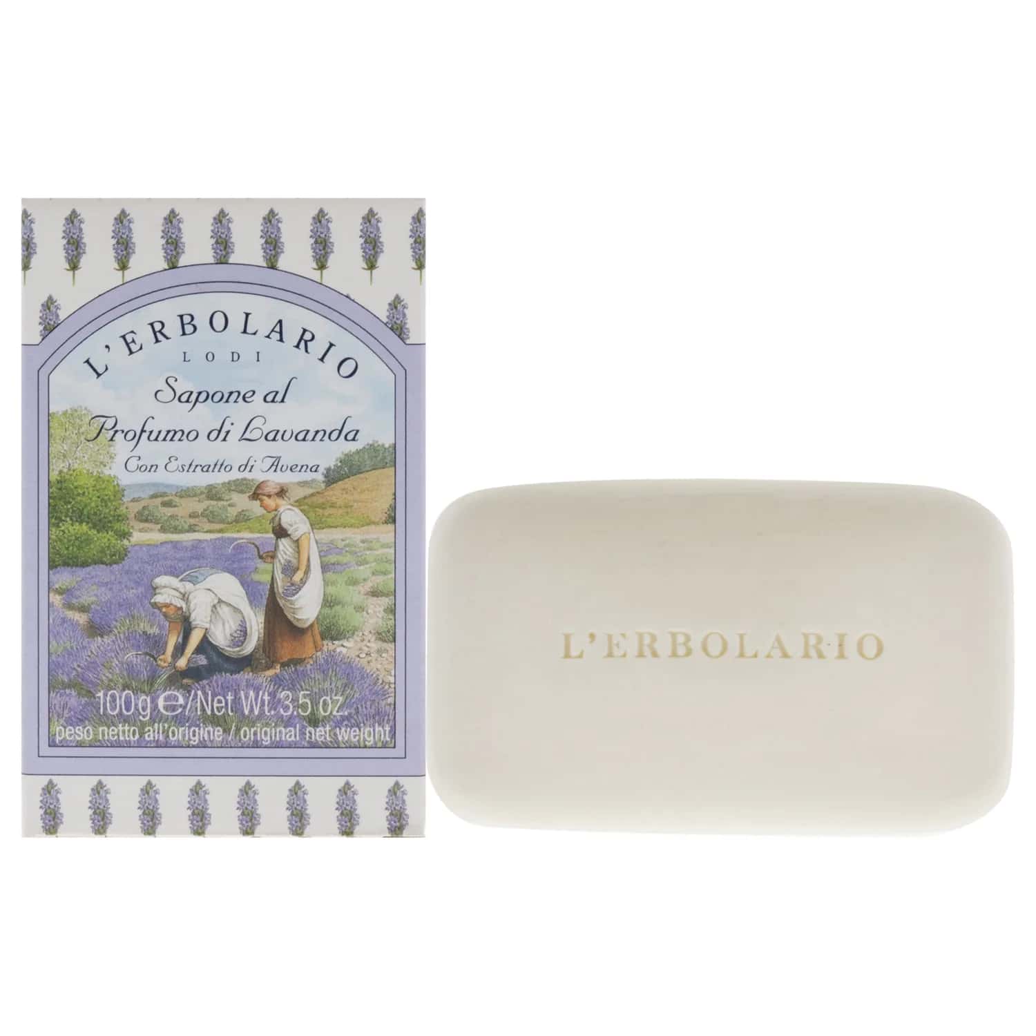 L'Erbolario Lavender Bar Soap 104ml / 3.5 oz