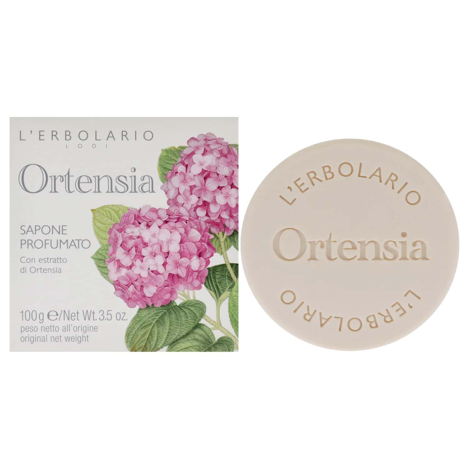 L'Erbolario Hydrangea Perfumed Soap 104ml / 3.5 oz