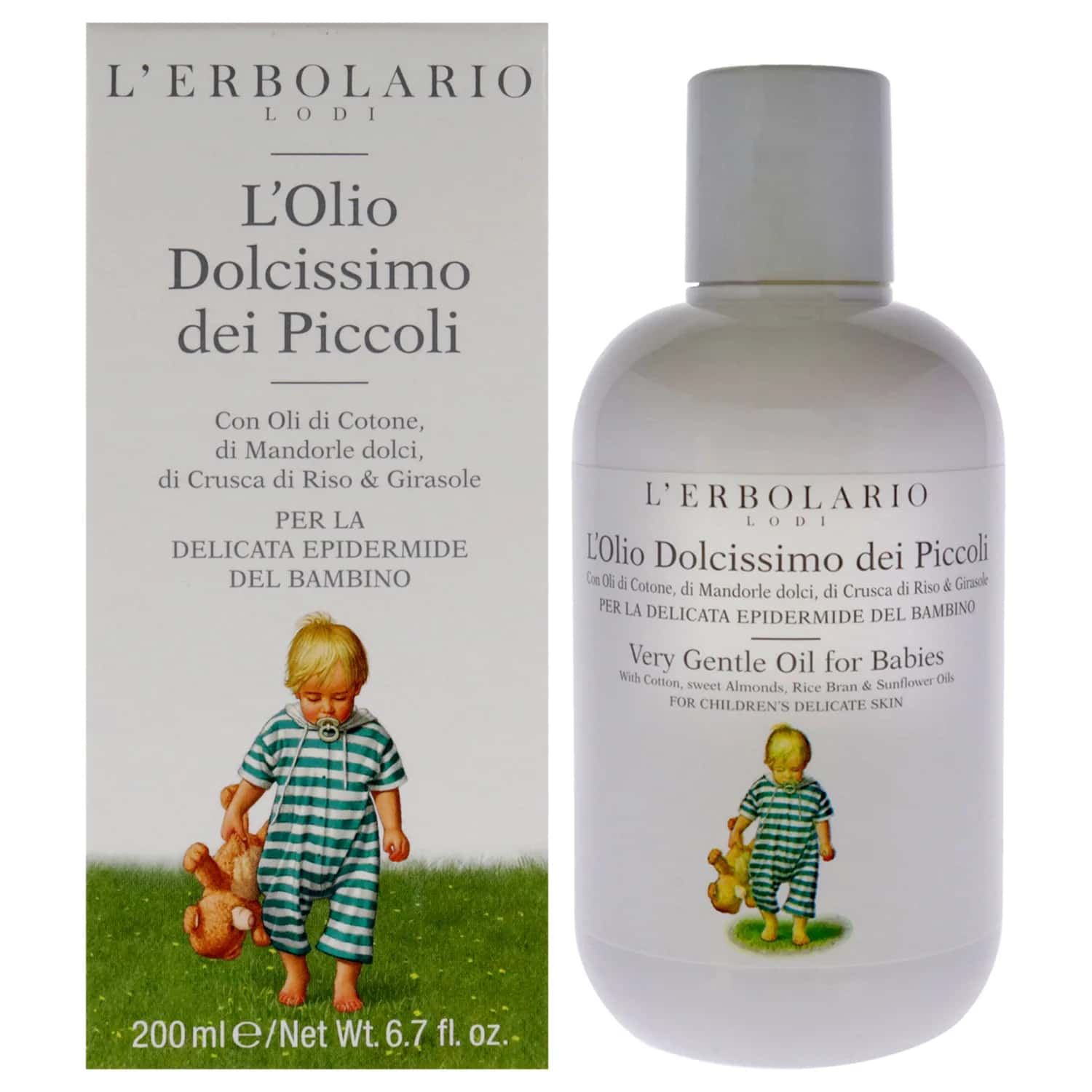 L'Erbolario Very Gentle Oil For Babies 198ml / 6.7 oz