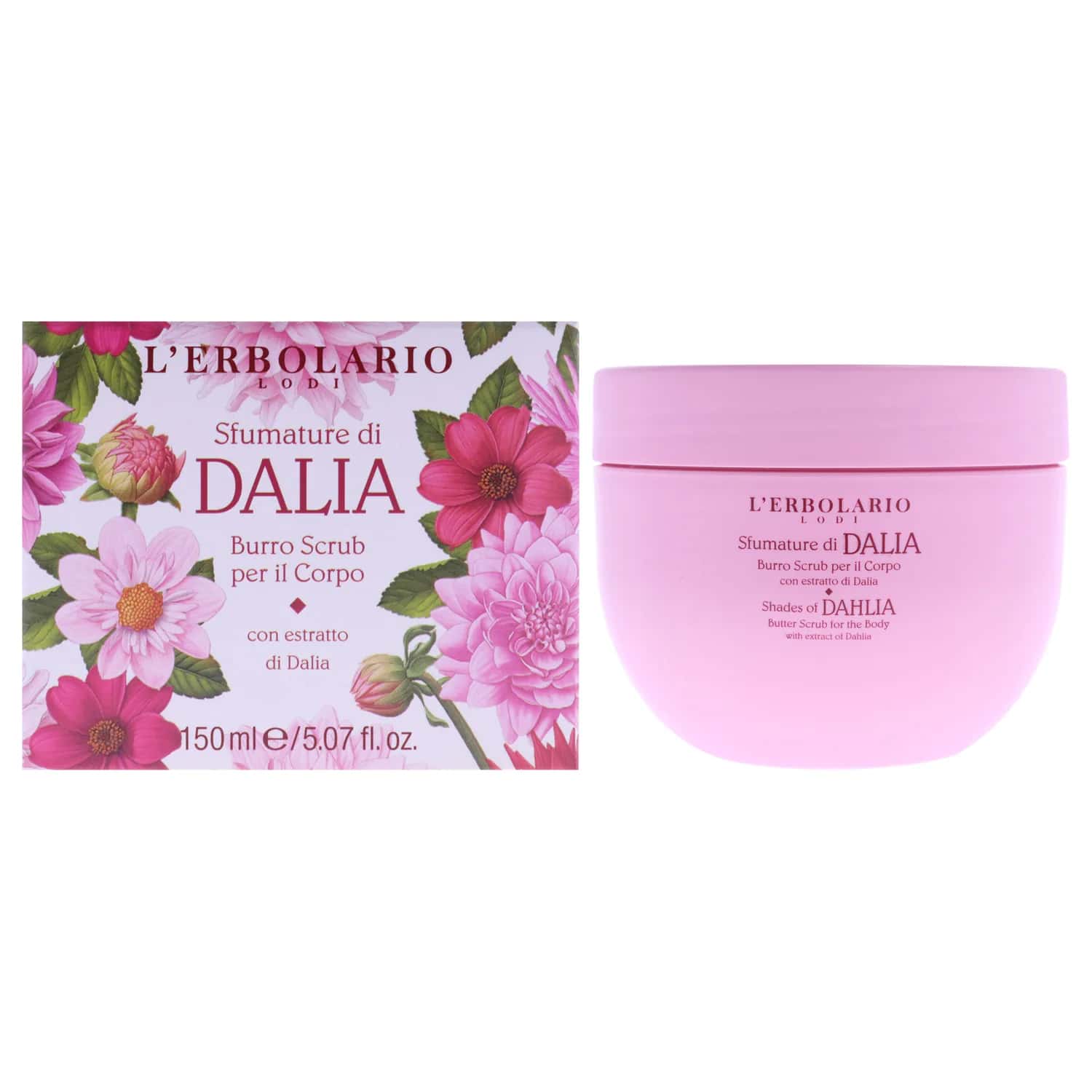 L'Erbolario Shades of Dahlia Butter Body Scrub 150ml / 5.07 oz