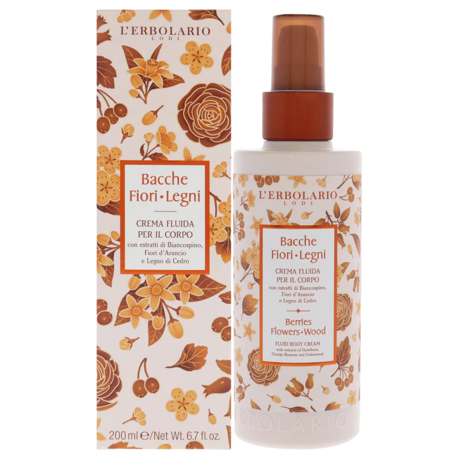 L'Erbolario Berries Flowers Wood Body Cream 198ml / 6.7 oz