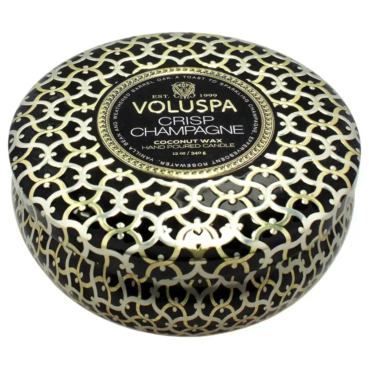Voluspa Crisp Champagne Tin Candle 12 oz