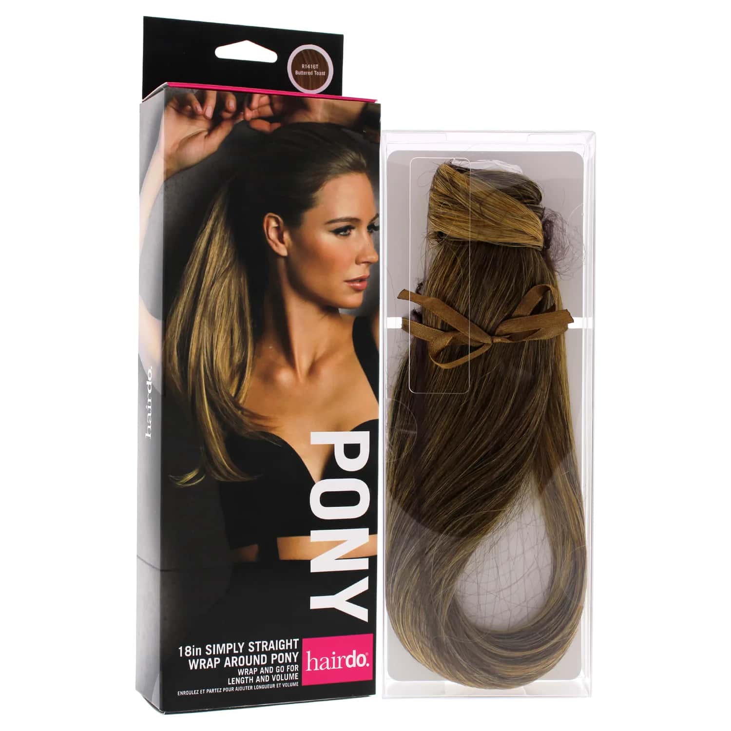 Hairdo Simply Straight Pony - R1416T Buttered Toast Hair Extension 18 in for Women
