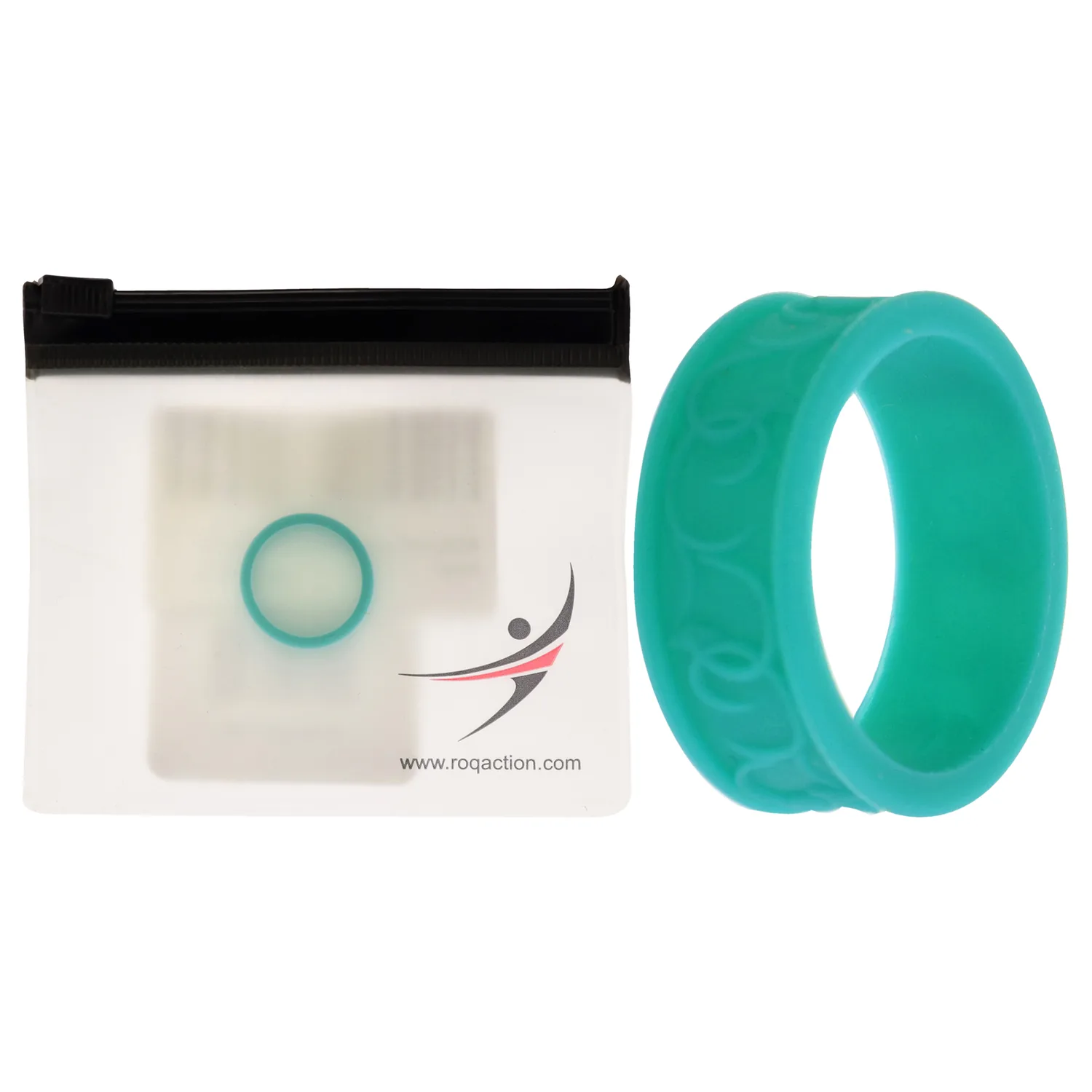 ROQ Silicone Wedding Flower Ring Turquoise for Women