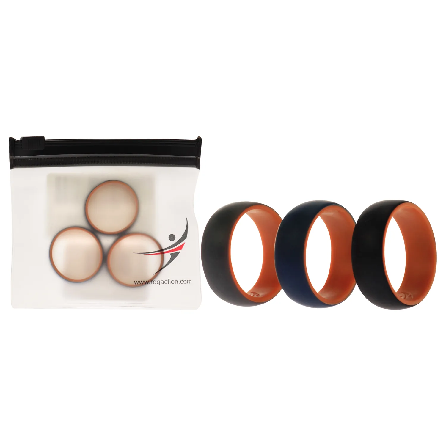 ROQ Silicone Rubber Wedding Ring Duo Collection for Men