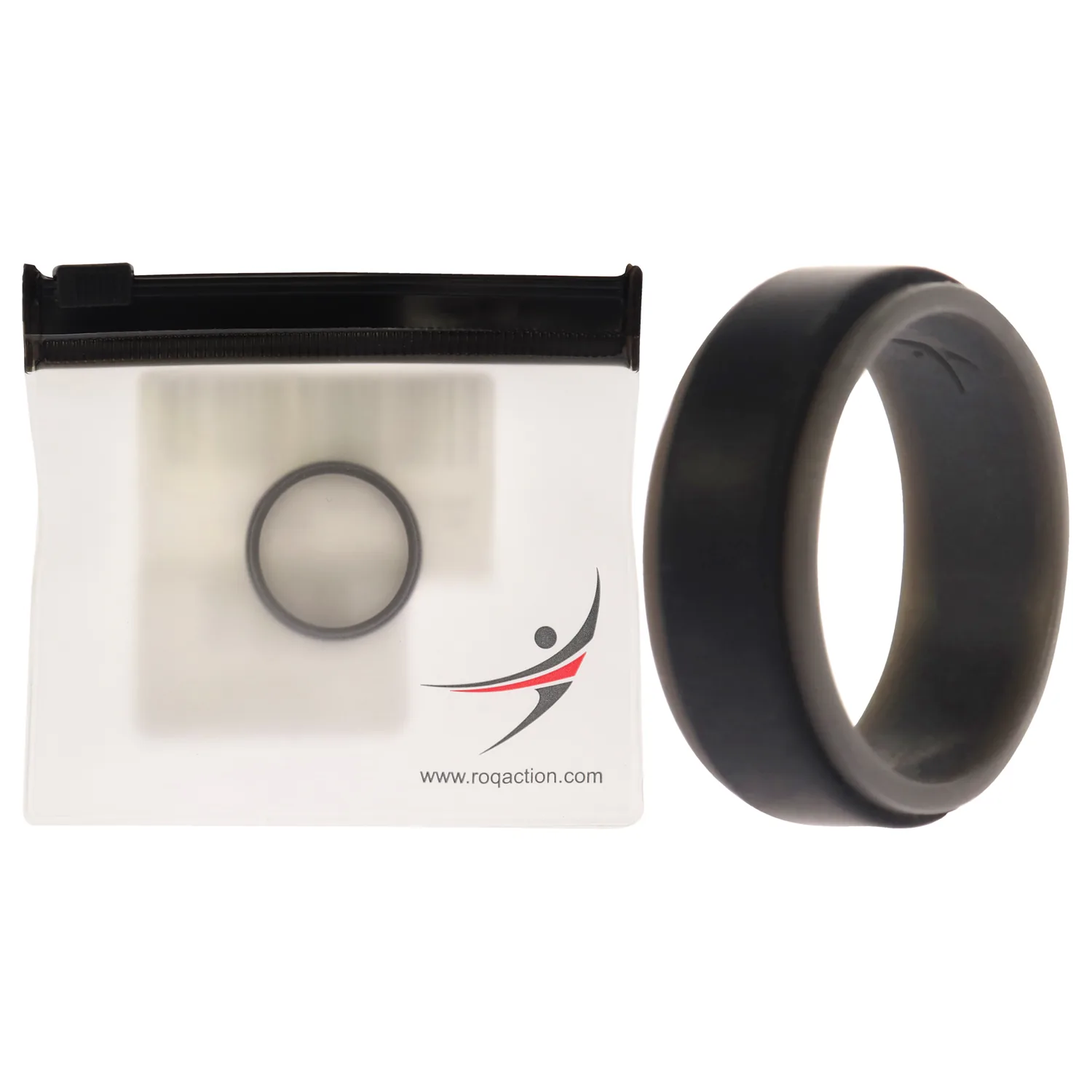 ROQ Step Edge Duo Silicone Wedding Ring for Men