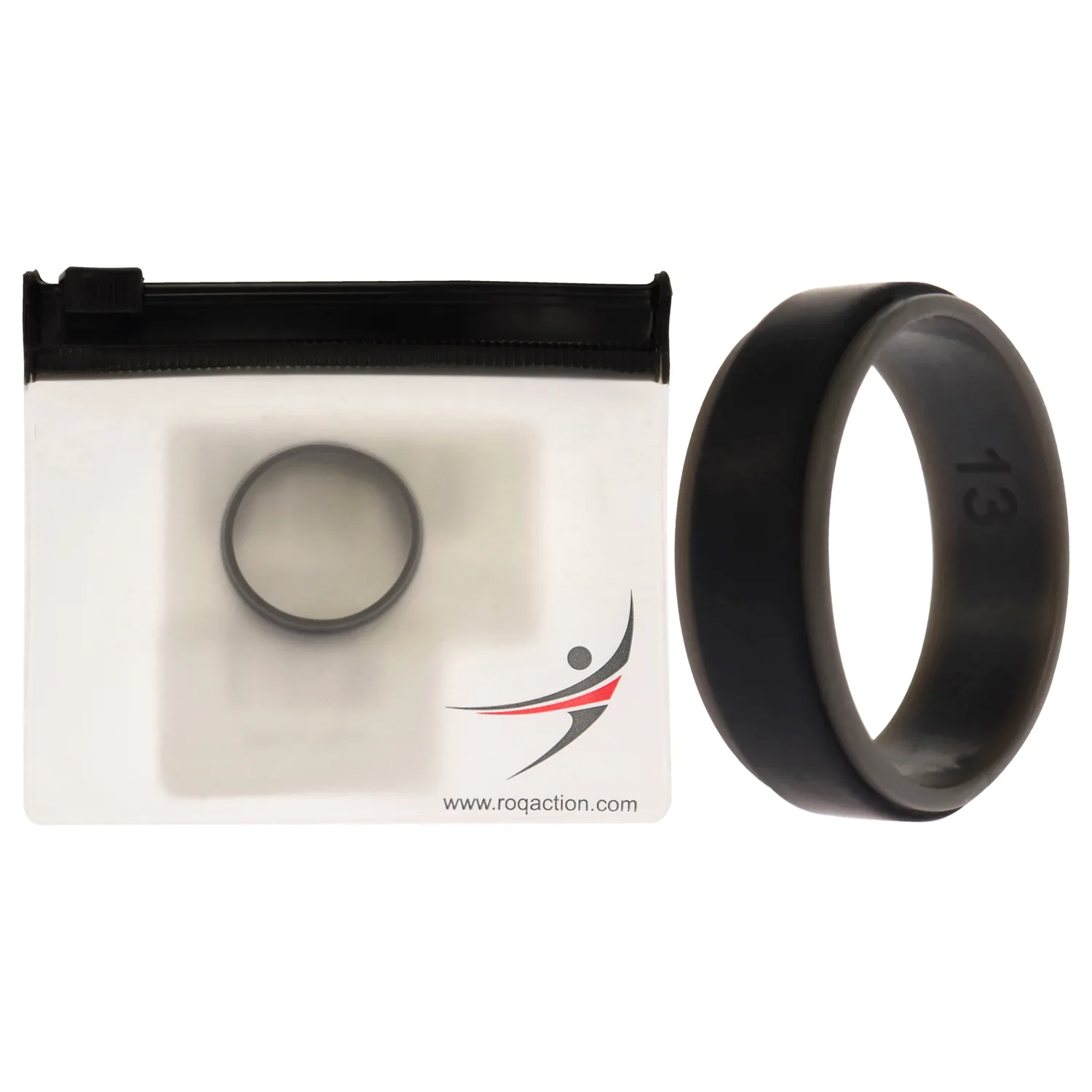 ROQ Silicone Wedding 2Layer Step Ring for Men