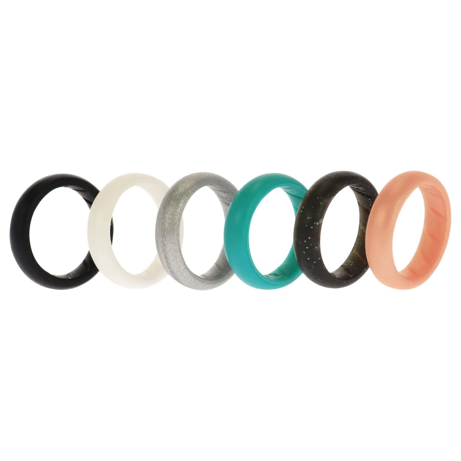ROQ Silicone Wedding BR Solid Ring Set - Basic-Metal for Women