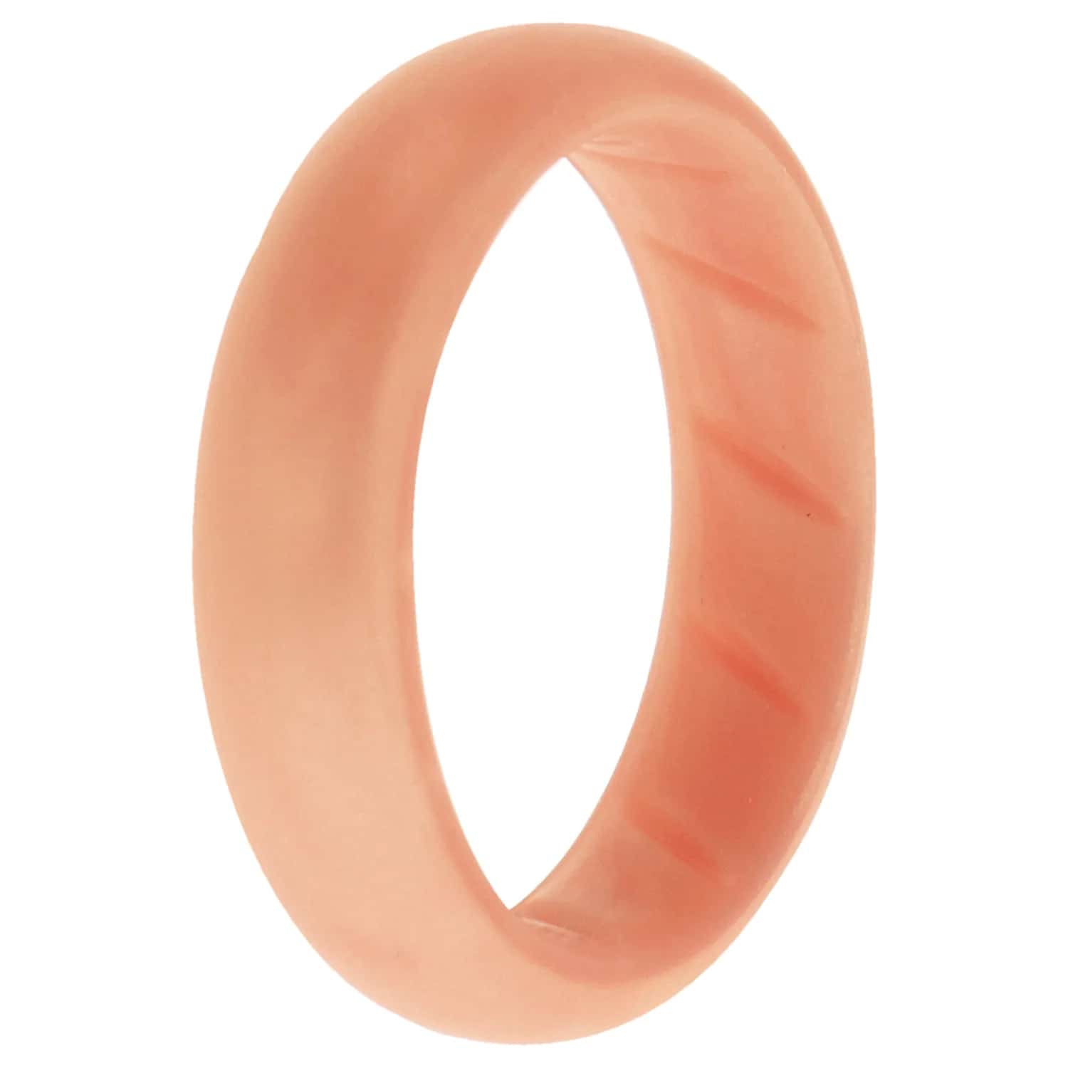 ROQ Silicone Wedding BR Solid Ring - Basic-Rose-Gold for Women