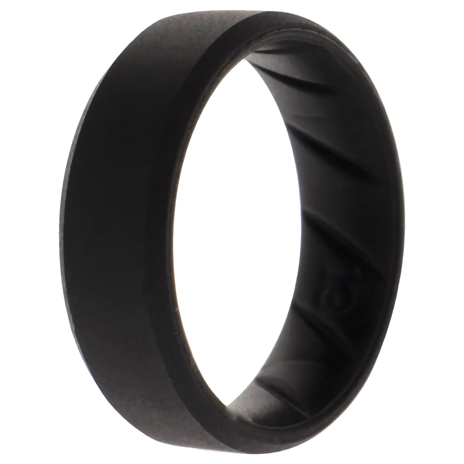 ROQ Silicone Wedding Edge Ring - Basic-Black for Men