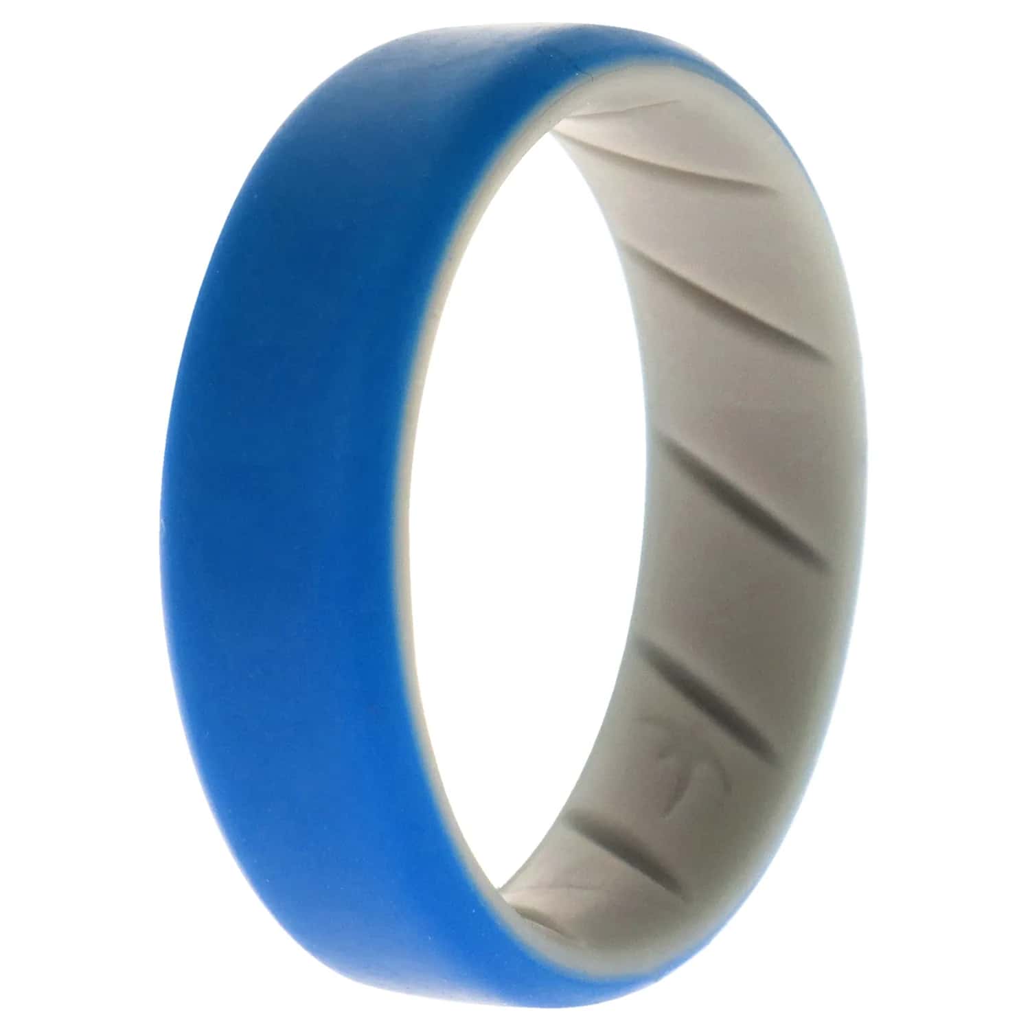 ROQ Silicone Wedding Band Beveled Duo for Men